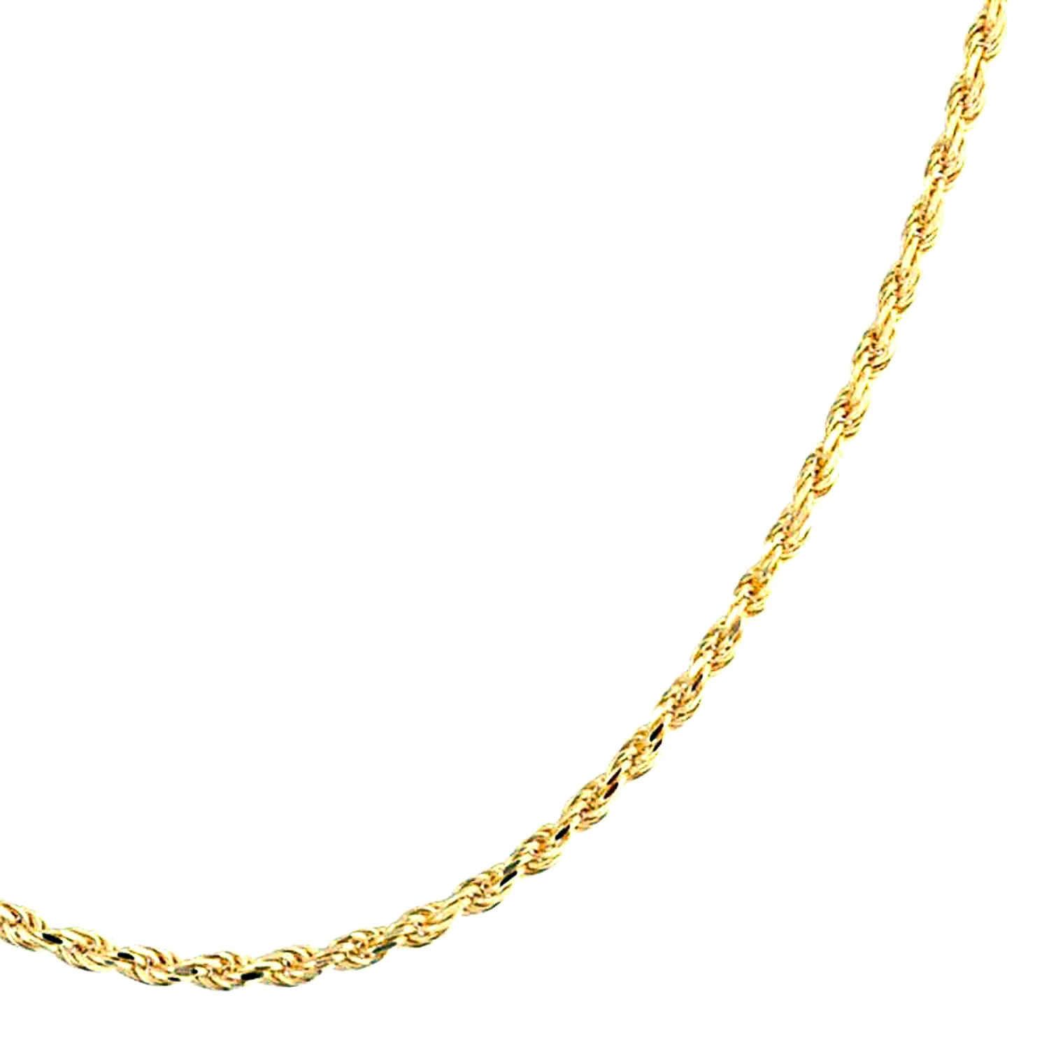 Strong 2MM Gold Plated .925 Sterling Silver Rope Cable Chain Necklace 20 Inch - Image 6