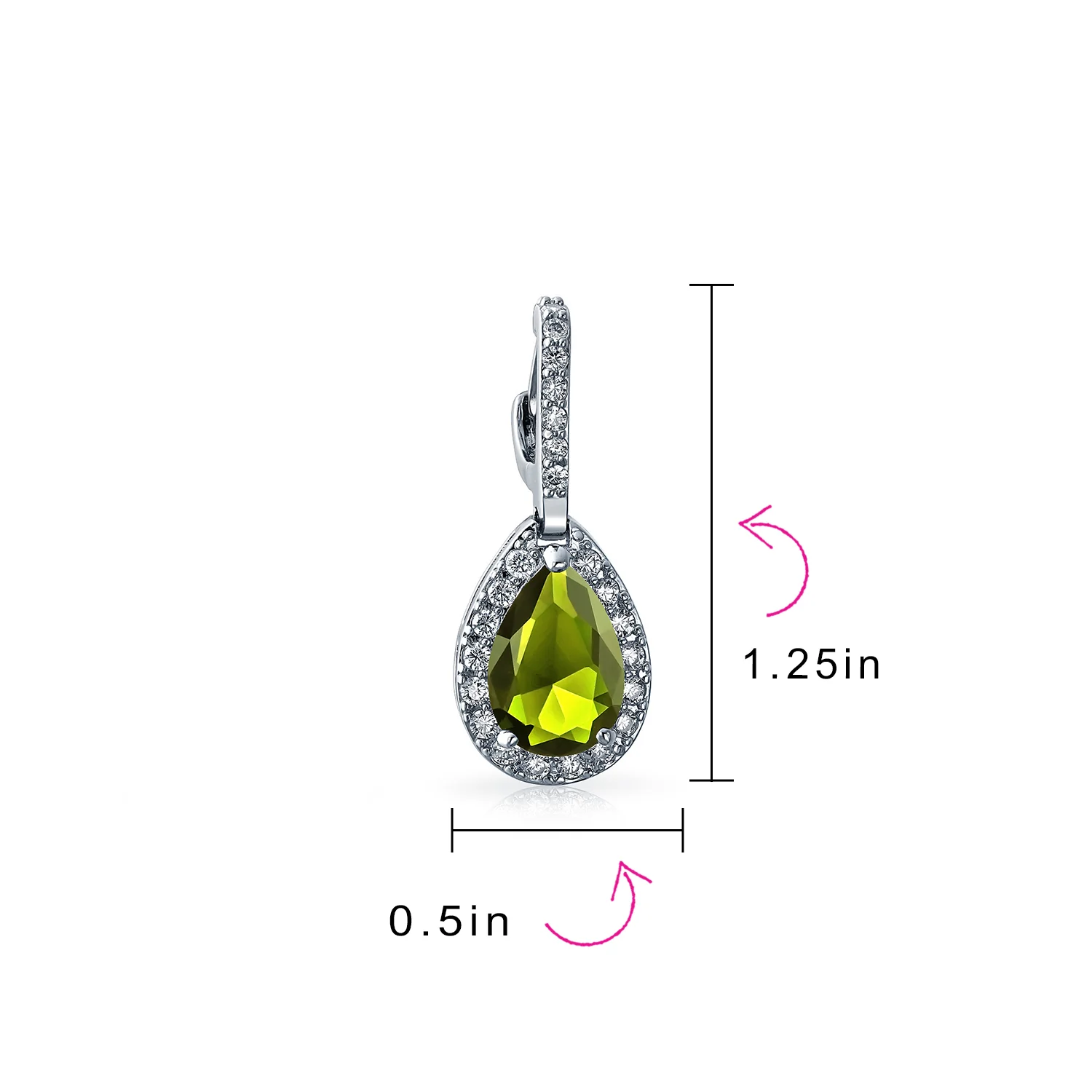 Classic 7CT Aqua Blue Cubic Zirconia CZ Large Teardrop Earrings Hinge Clip Closure - Image 31