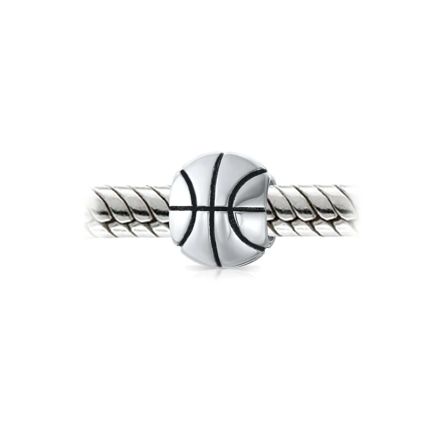 American Sports Basketball Charm Bead Sterling Silver - Image 2