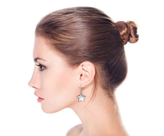 American Patriotic Celestial Star Necklace Earrings Set - Image 6