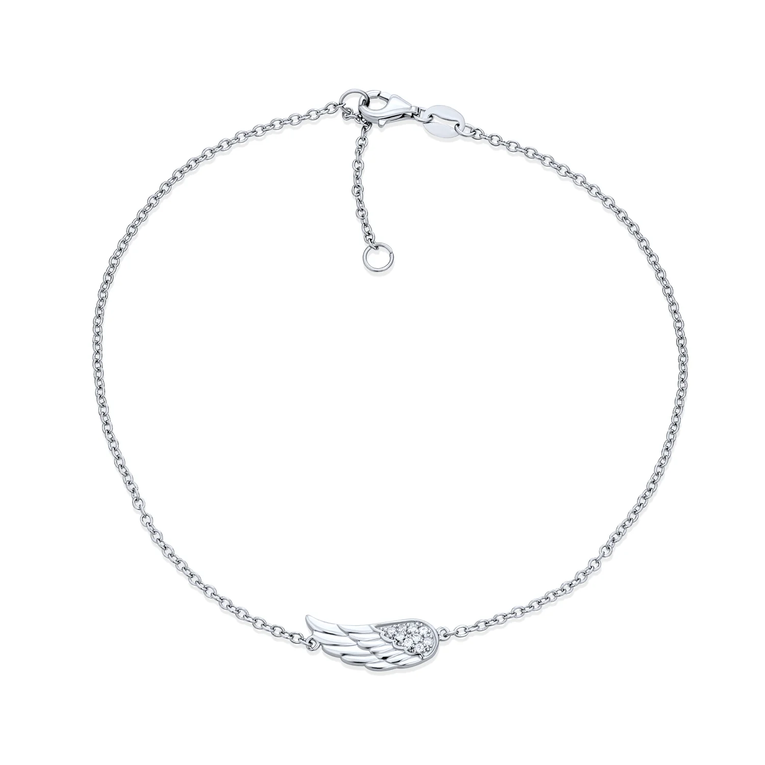Spiritual Guardian Angel Wing Evil Eye Anklet Ankle Bracelet Gold Plated Silver - Image 2