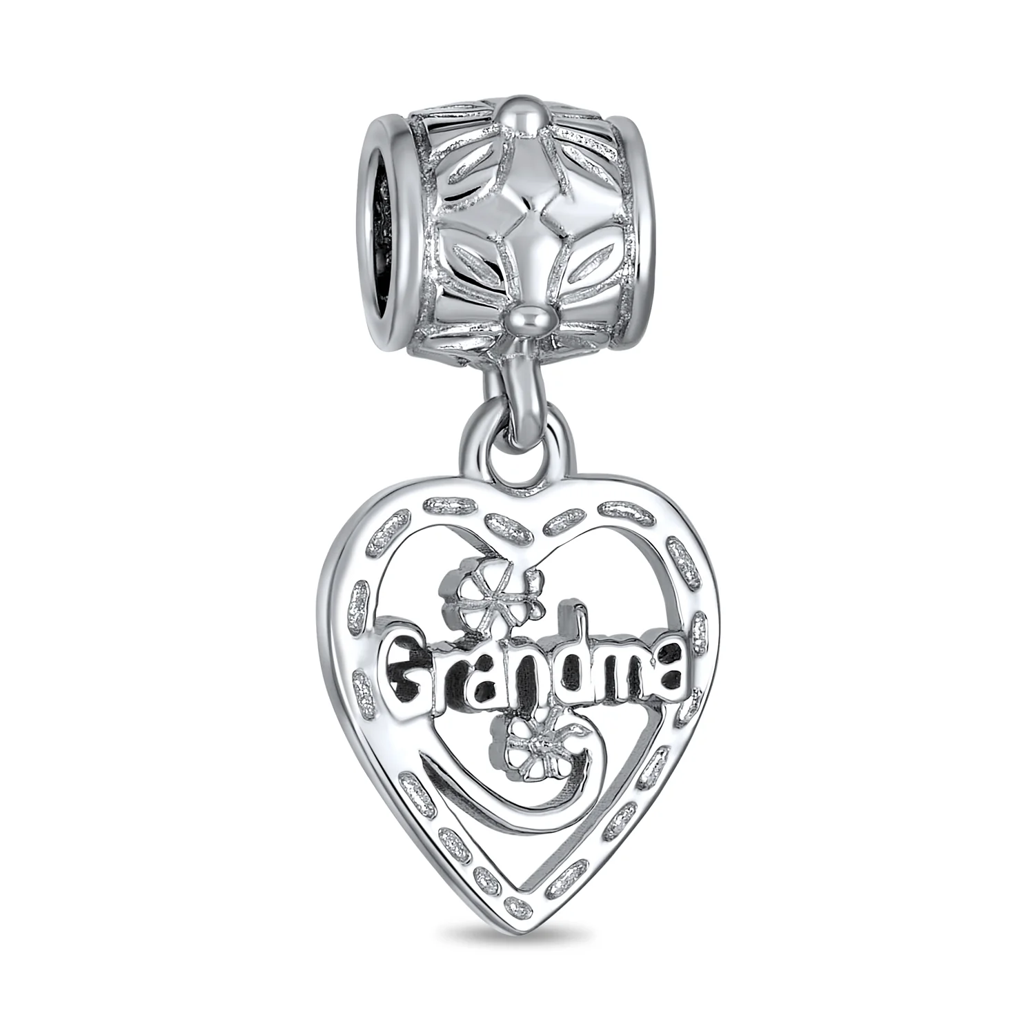 Antique Vintage BFF Heart Grandma Dangle Charm Bead