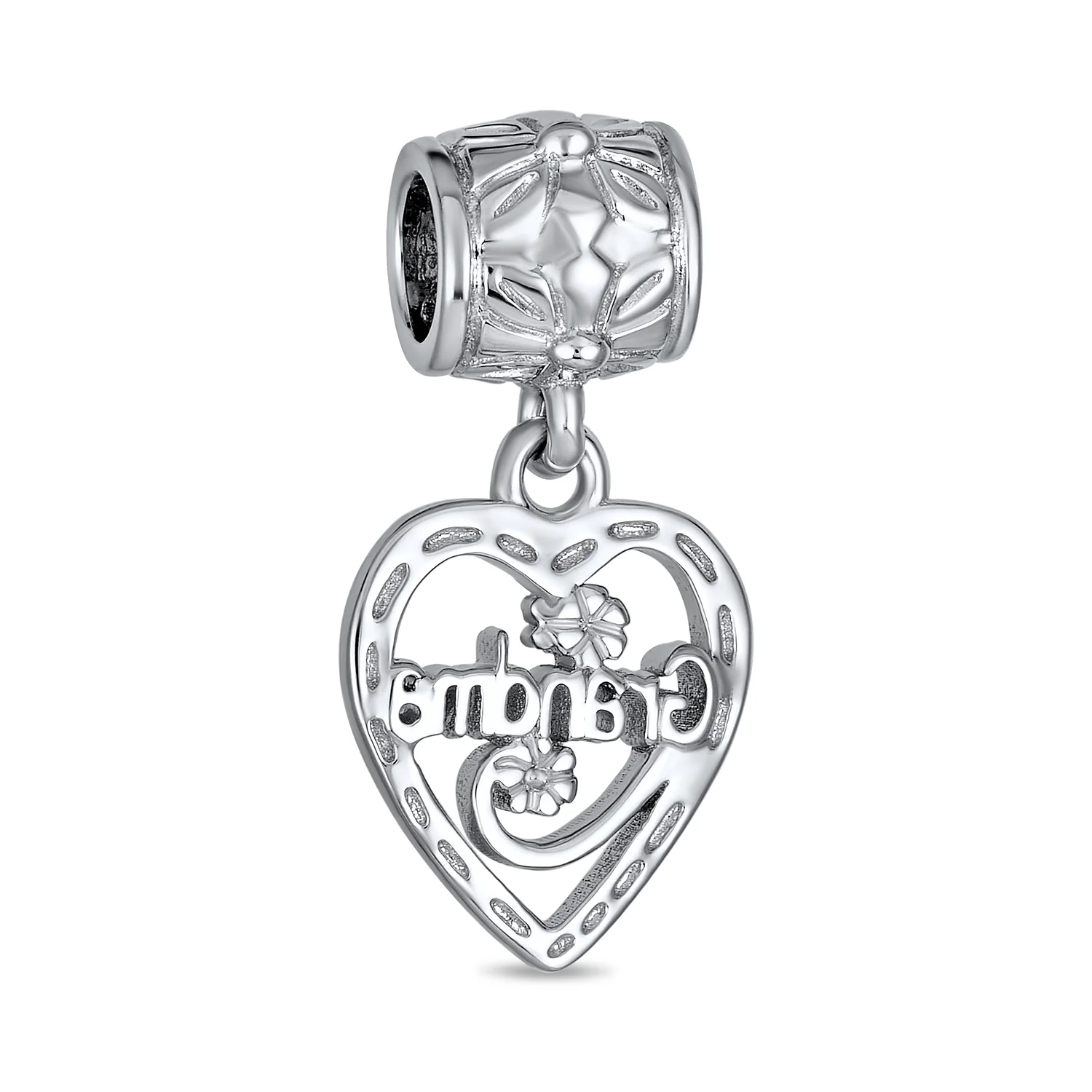 Antique Vintage BFF Heart Grandma Dangle Charm Bead - Image 2