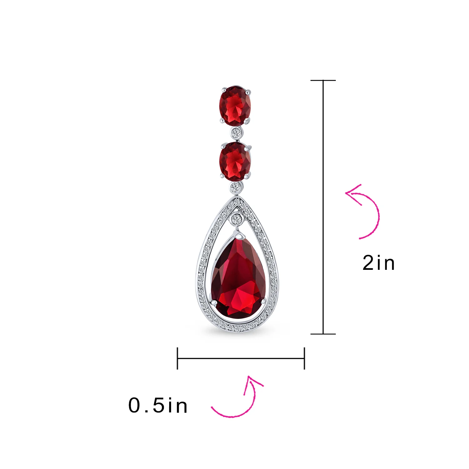 Cocktail Bridal Cubic Zirconia Halo Big Statement Green Teardrop CZ Chandelier Earrings Silver Plated - Image 13