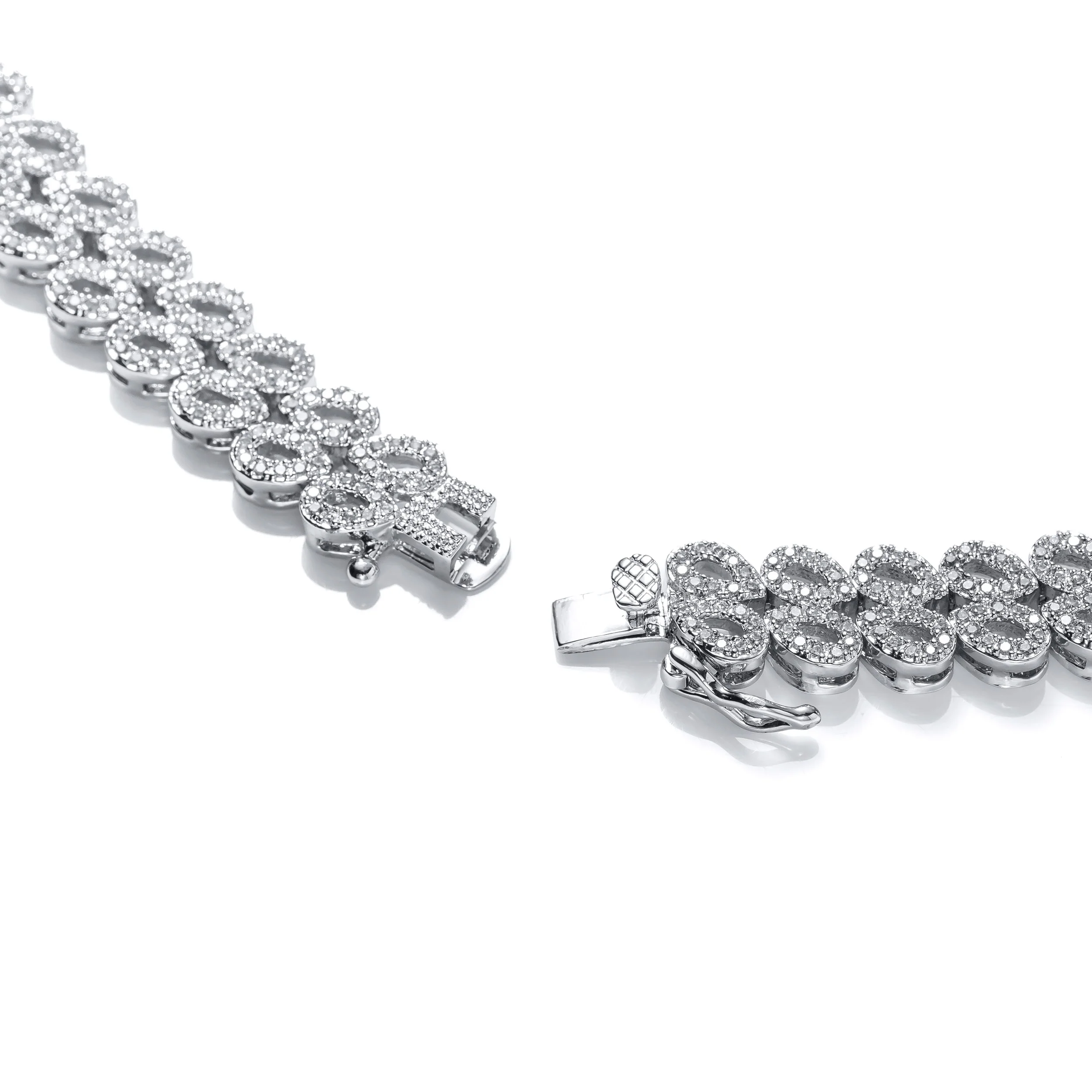 Art Deco Swirl Leaf Choker Collar Necklace with Teardrop CZ - Image 4