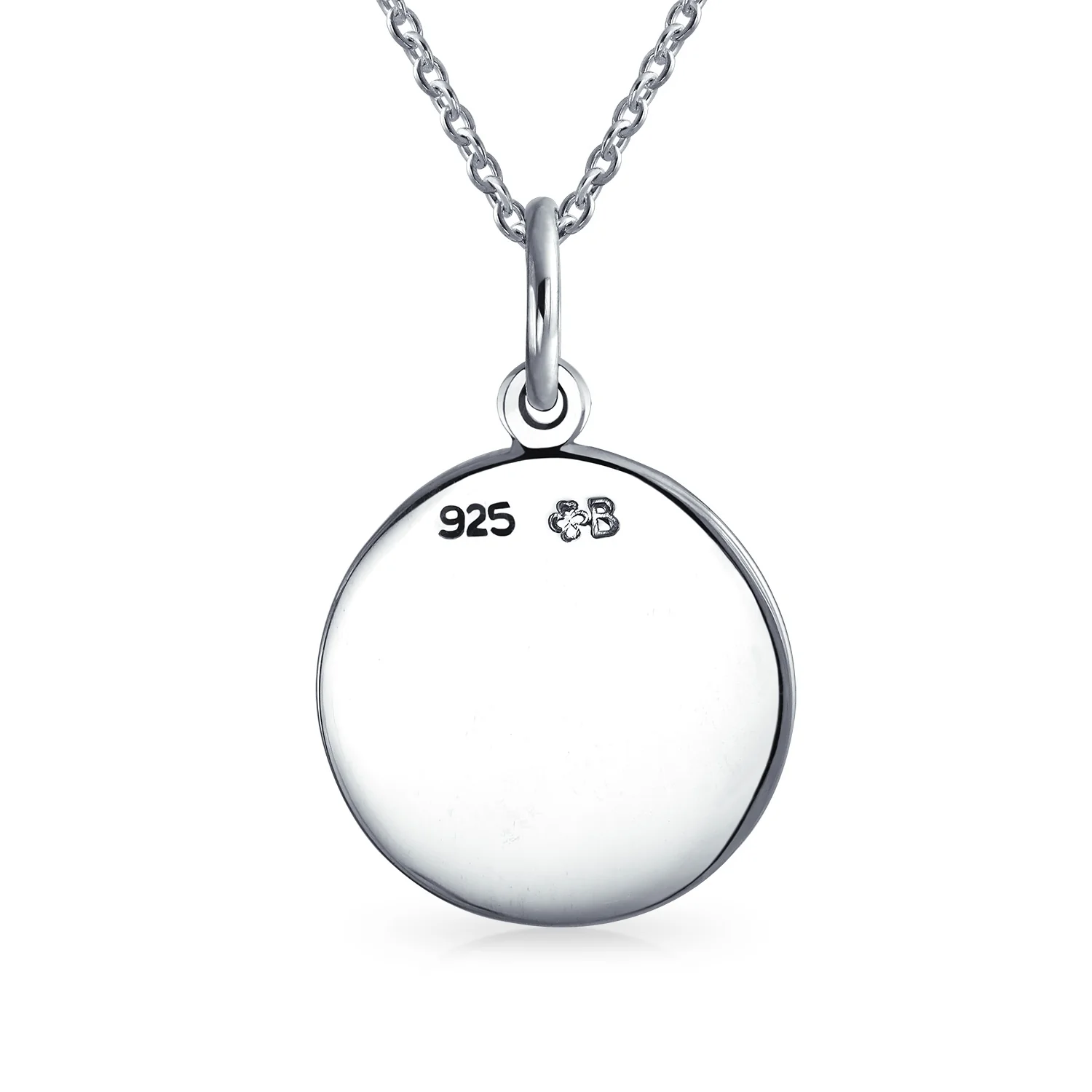Aquarius Zodiac Round Medallion Pendant Necklace Antiqued .925 Sterling Silver - Image 16