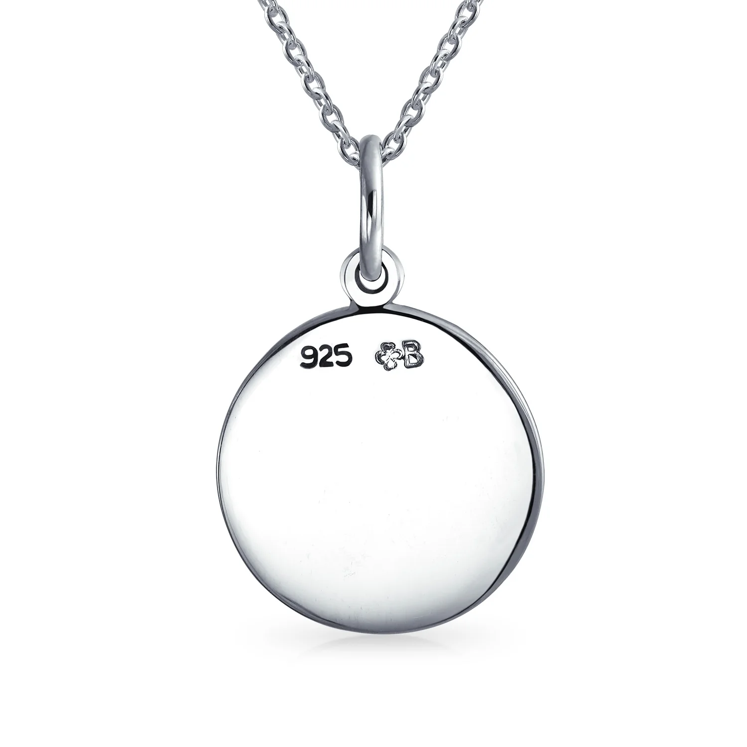 Aquarius Zodiac Round Medallion Pendant Necklace Antiqued .925 Sterling Silver - Image 18