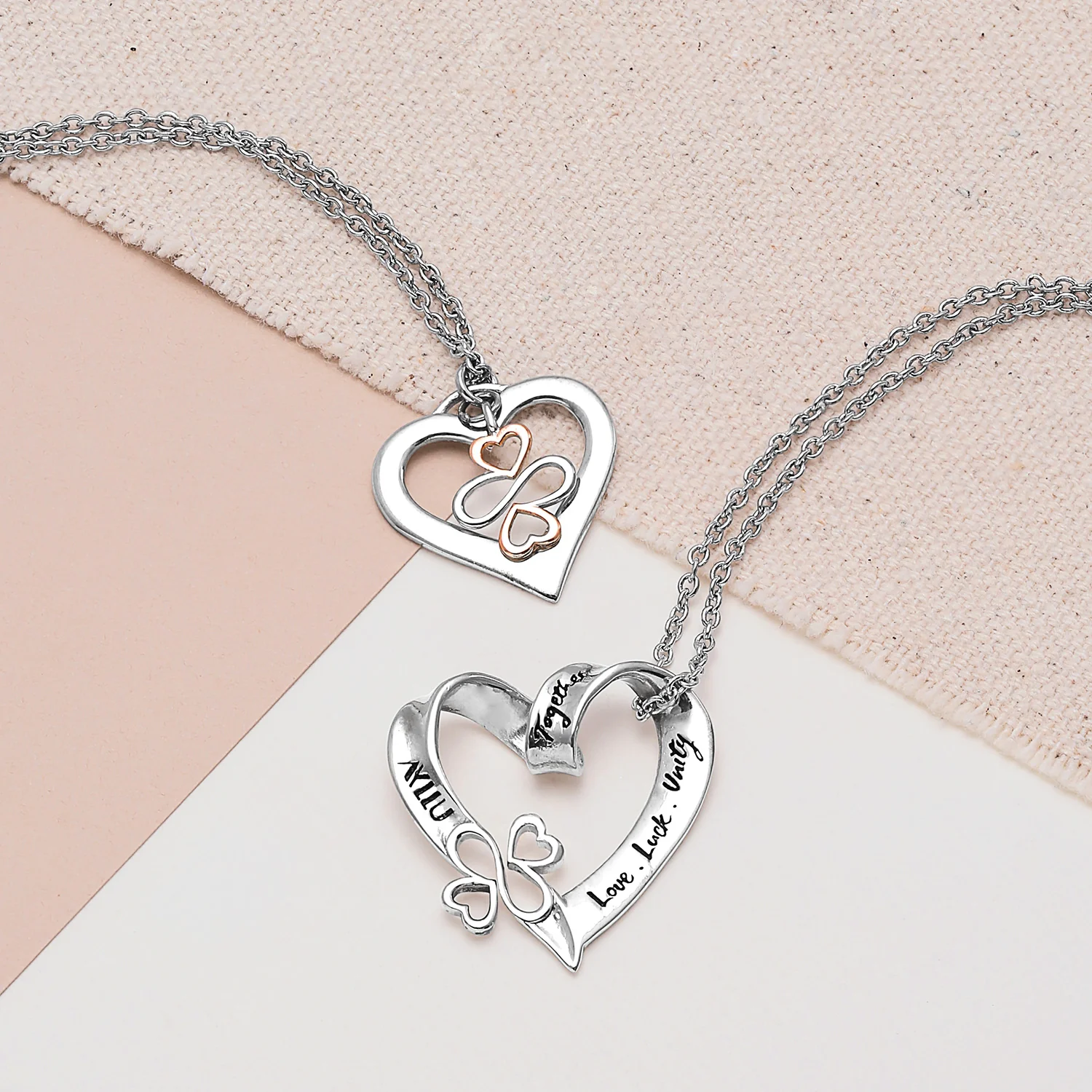 Ayllu Heart Infinity Clover Pendant Necklace Love and Luck - Image 3