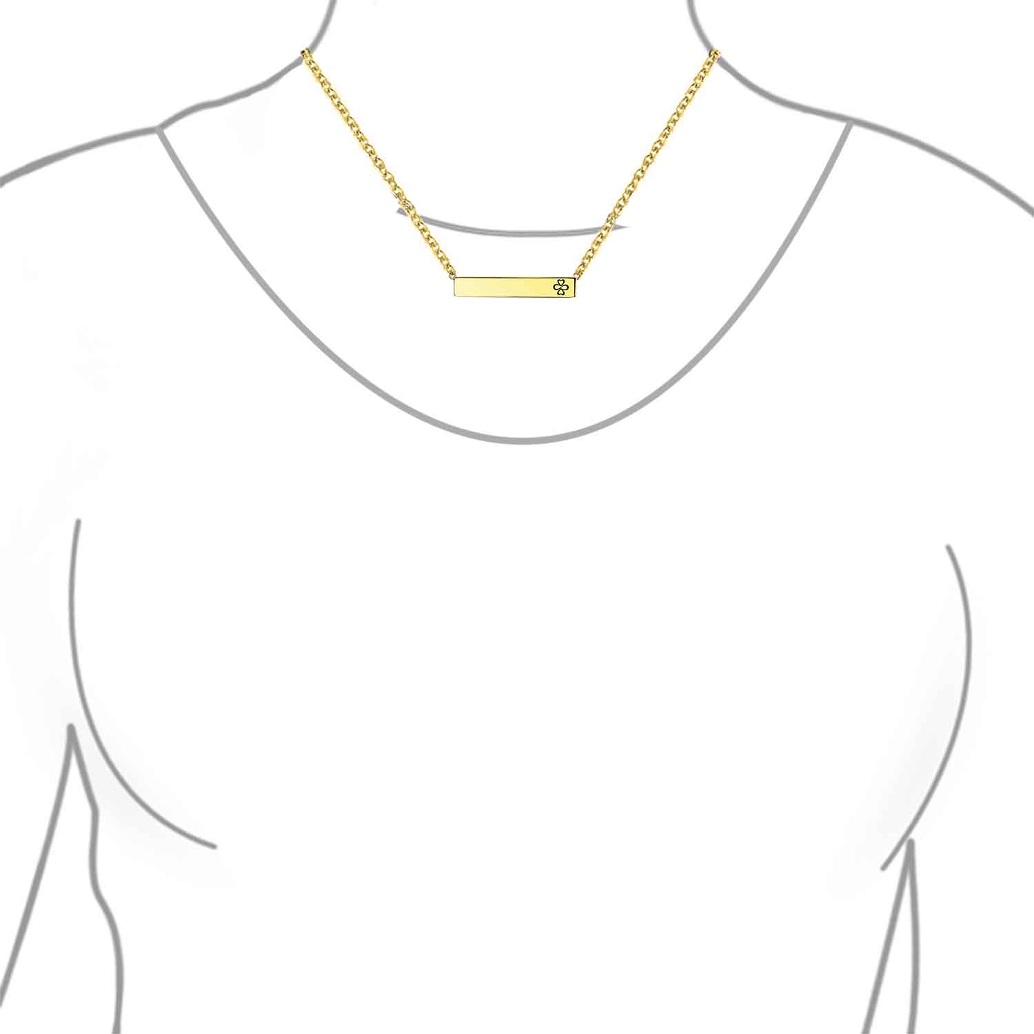 Ayllu Heart Infinity Clover Sideways Bar Pendant Necklace - Image 3