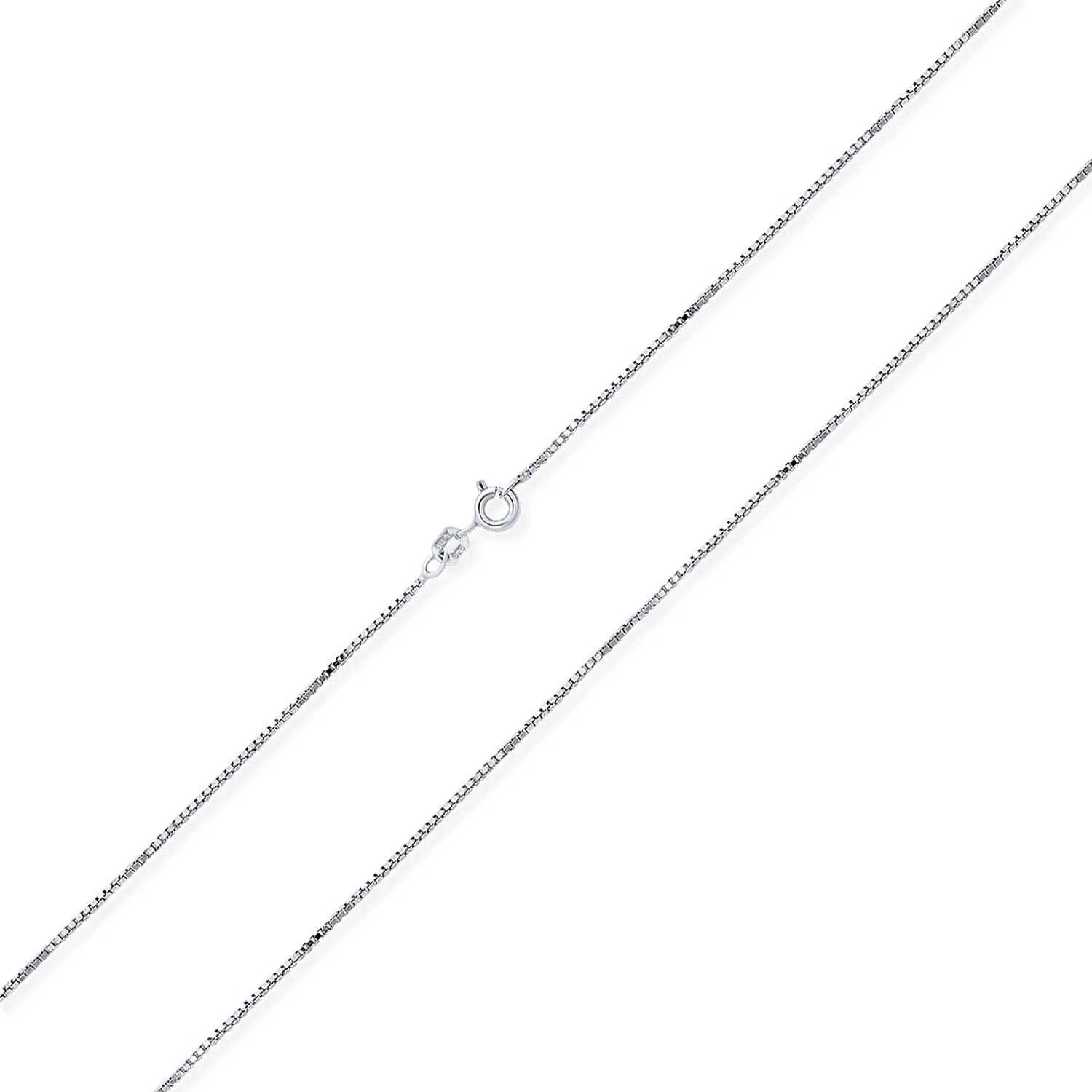 Basic 3MM Gold Plated Sterling Silver Box Chain Necklace