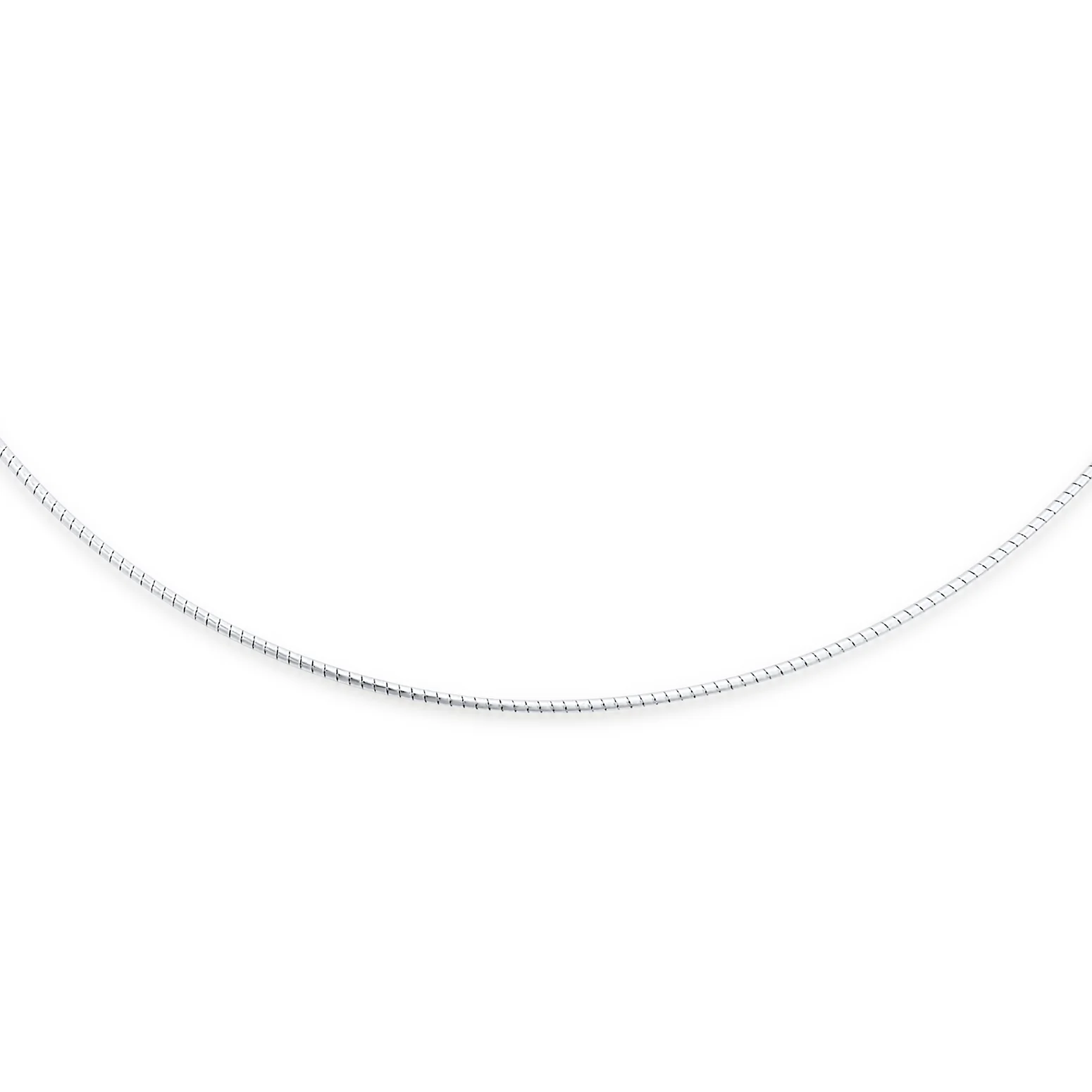 Basic Thin 1MM Omega Chain Choker Necklace 14K Gold Plated - Image 3