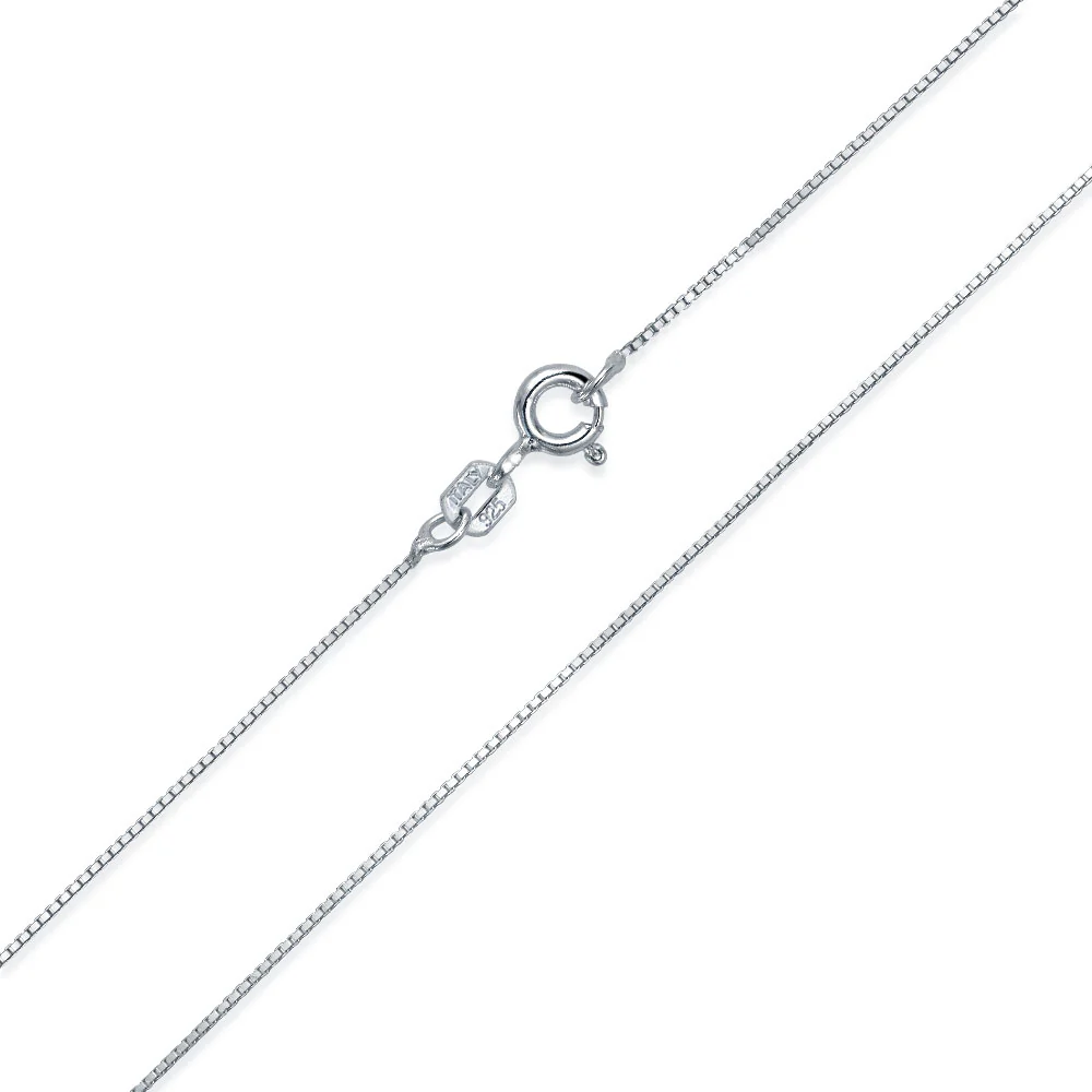 Classic 1MM Ultra-Thin Box Chain Necklace Gold Plated .925 Sterling Silver 20" - Image 2