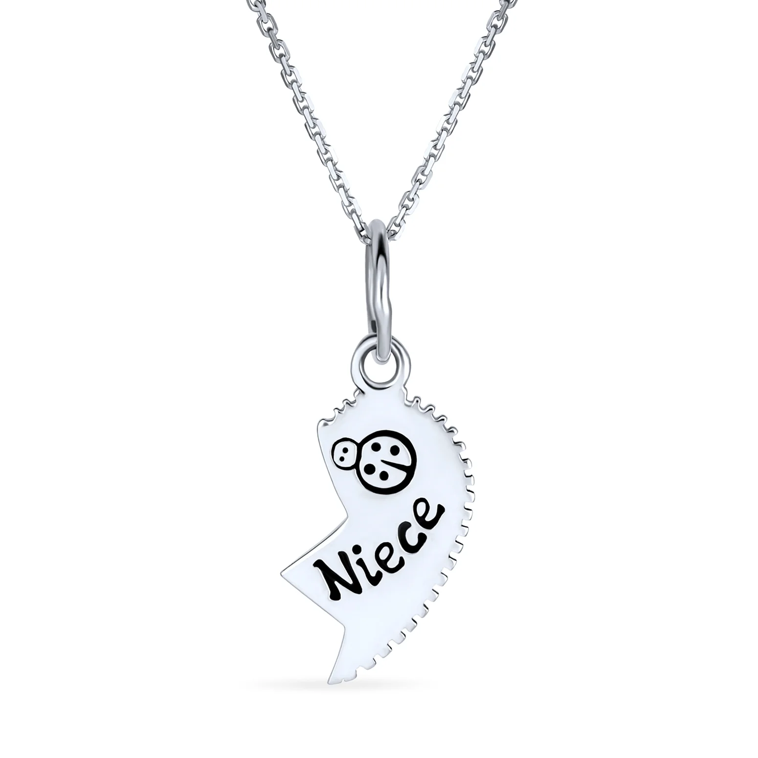 2 PCS Best Friend Aunt Niece Heart Puzzle Pendant Necklace - Image 4