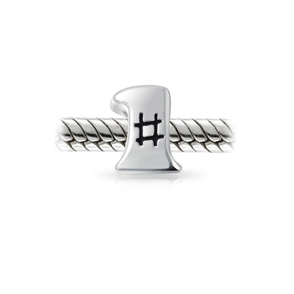 Set of 2 Winner First Place #1 & Best Friends Forever BFF Charm Bead Silver - Image 3