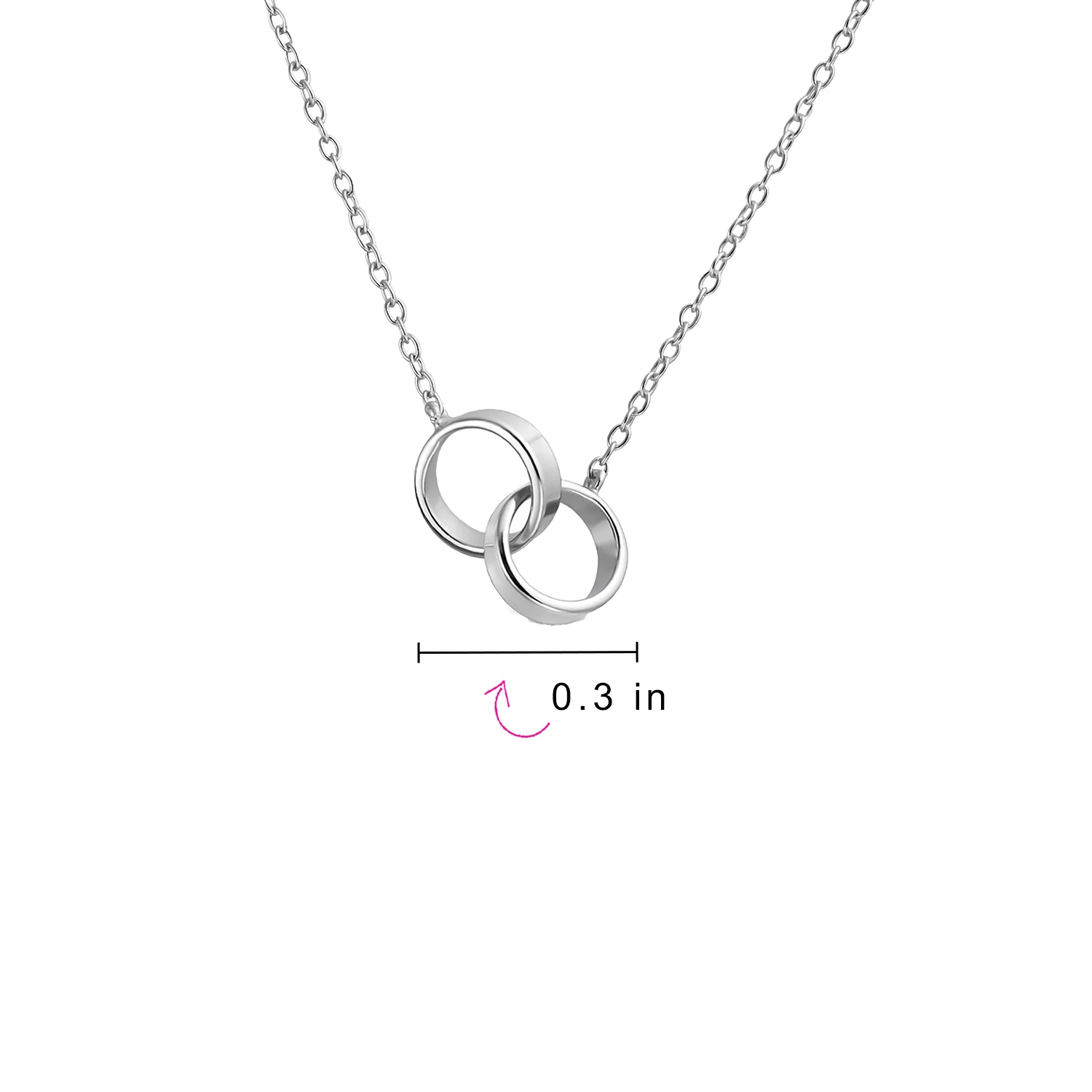 Eternal Friendship Pendant Necklace Infinity Interlocking - Image 4