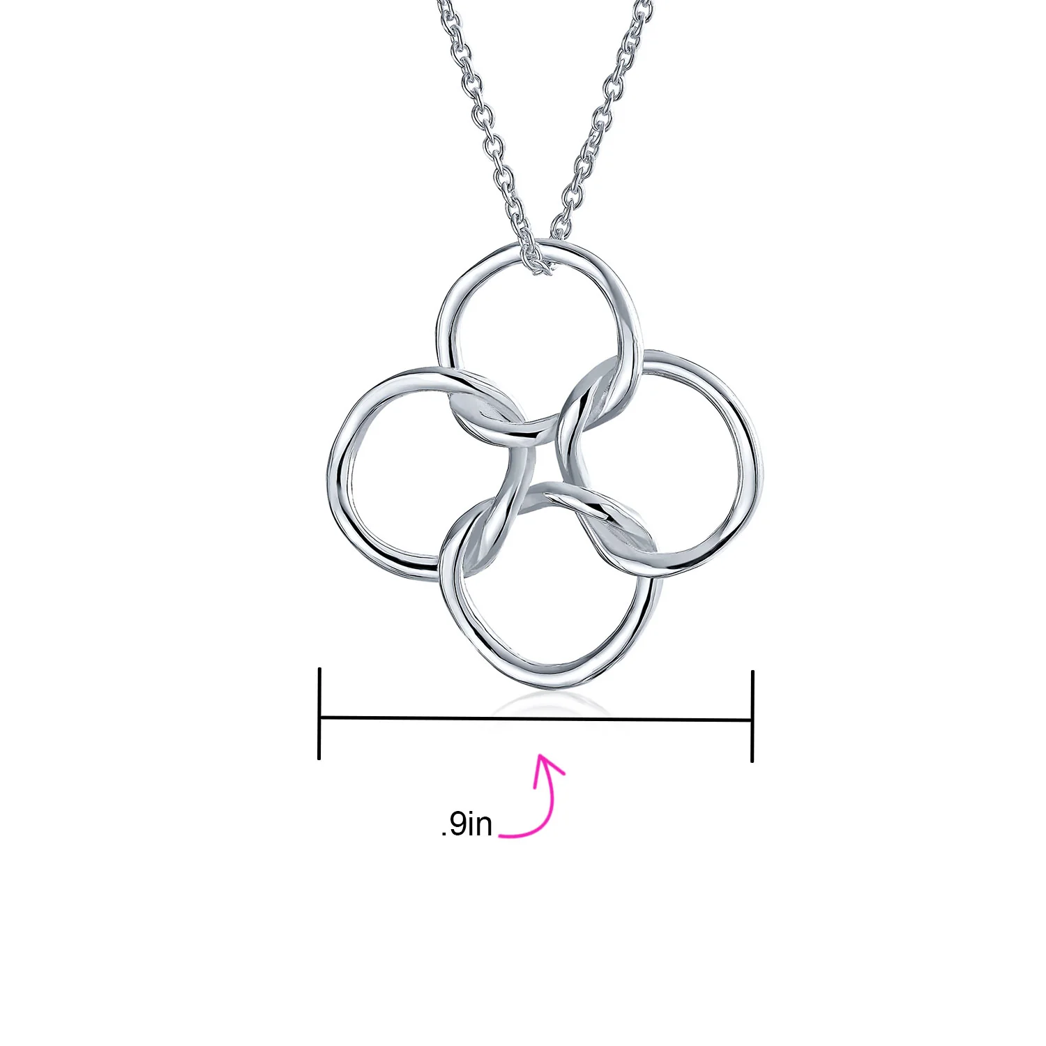 Eternal Friendship Pendant Necklace Interlocking Infinity - Image 3