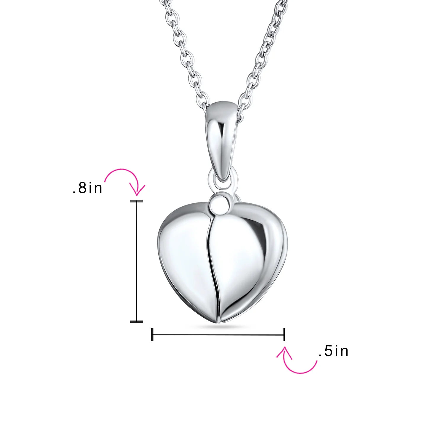 BEST MOM Word Angel Wing Heart Locket Pendant Necklace .925 Sterling Silver - Image 6