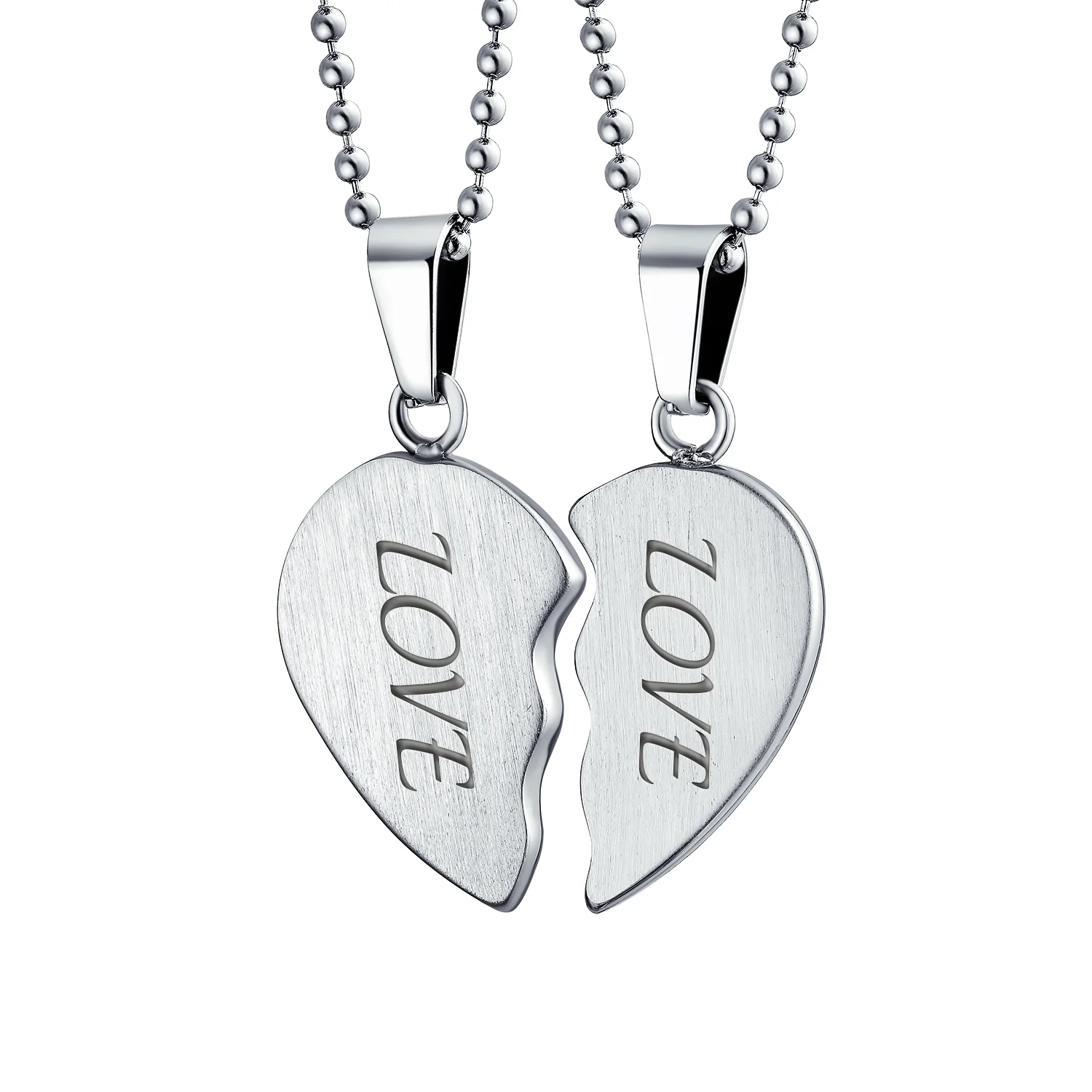 Mother Daughter Split 2 pcs Breakable Heart Puzzle Pendant Necklace Stainless - Image 5
