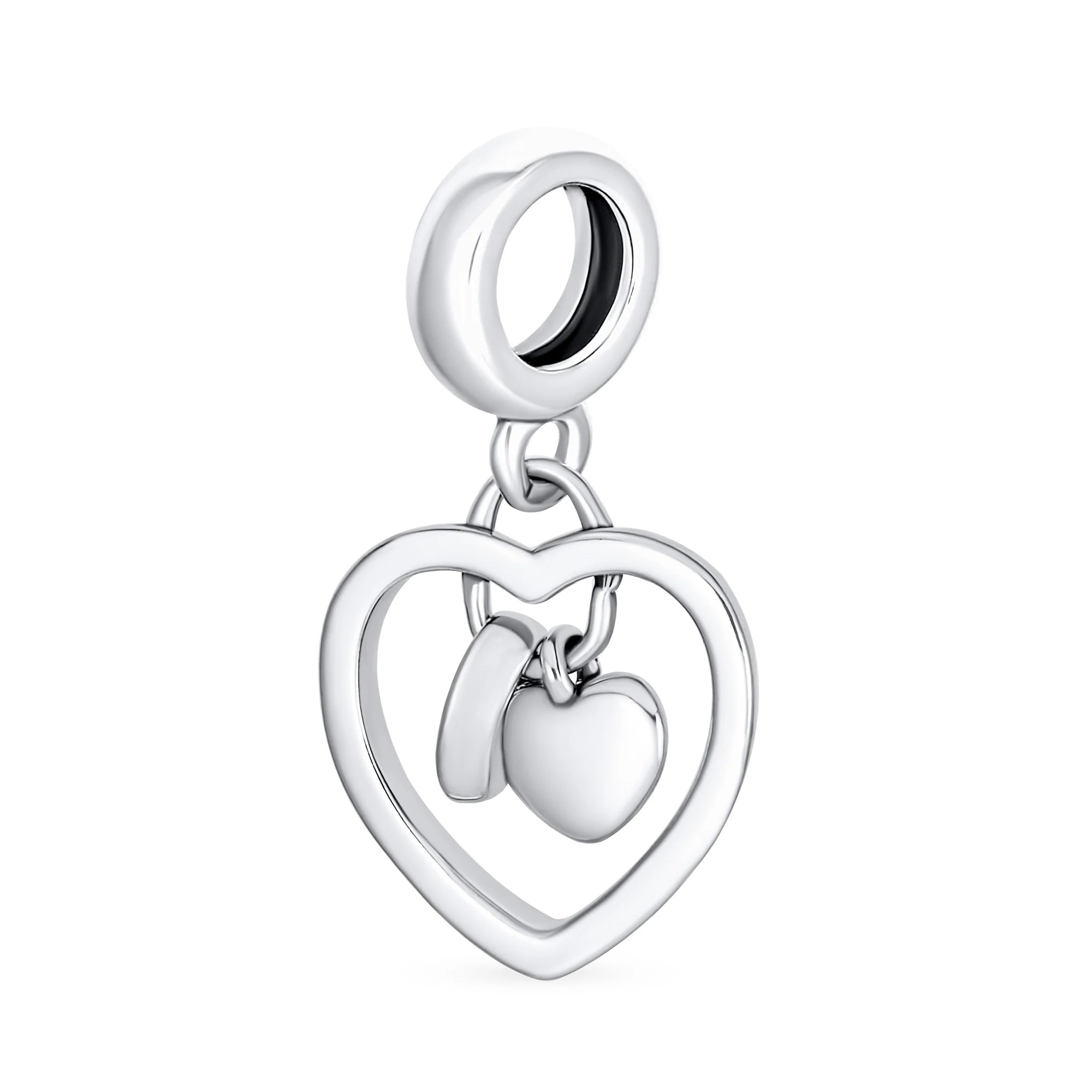 BFF Trio Hearts Dangle Charm Bead Grandma Sterling Silver - Image 2