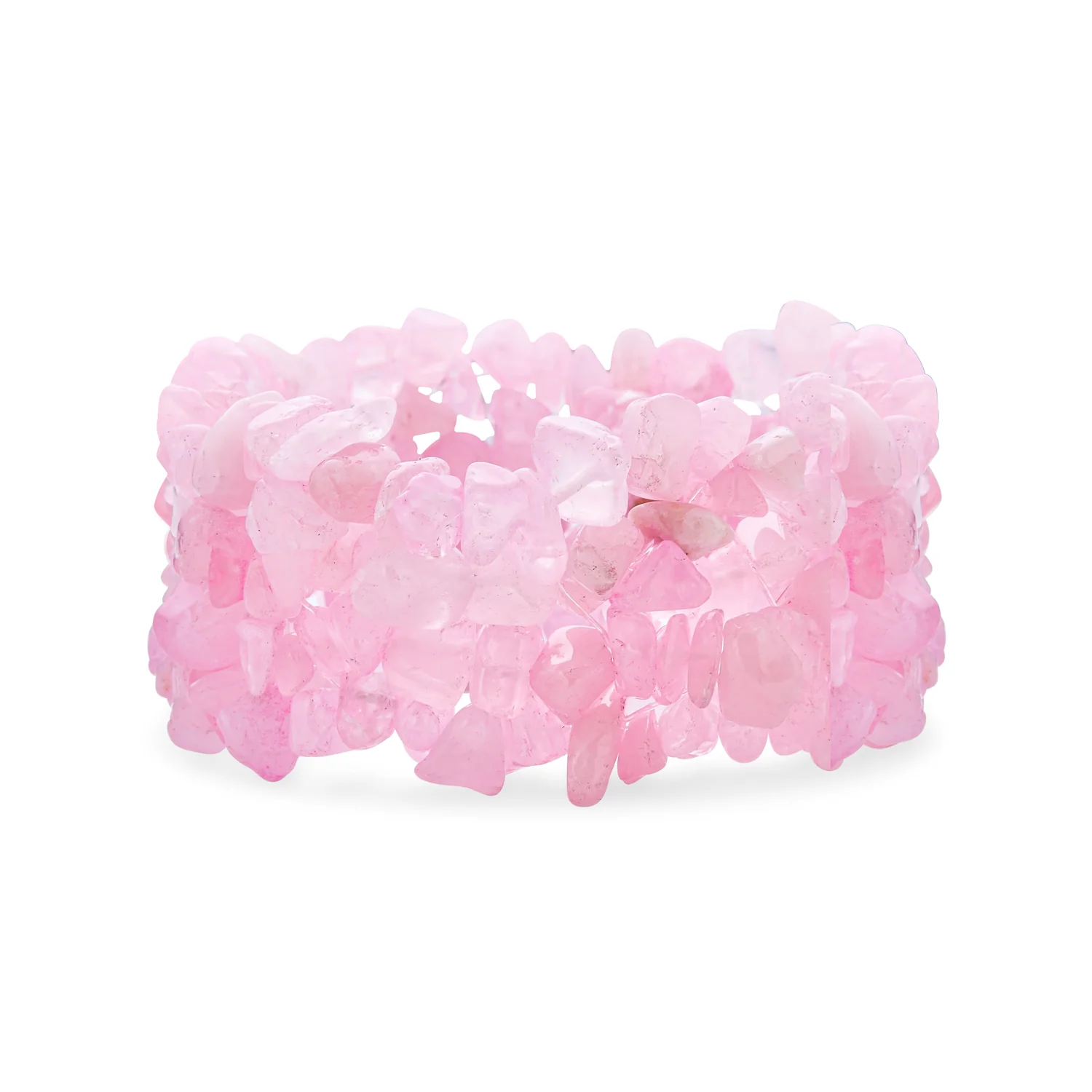Big Chunky Gemstone Chips Stretch Bracelet Crystal Accents - Image 10