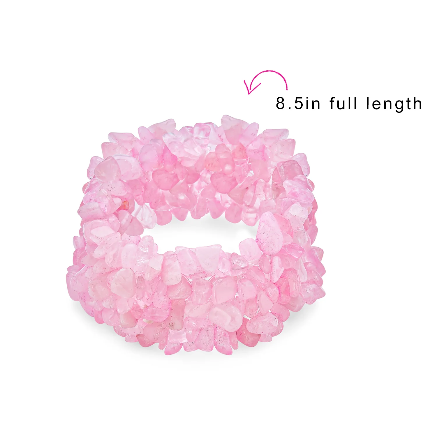 Big Chunky Gemstone Chips Stretch Bracelet Crystal Accents - Image 20