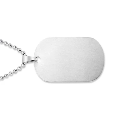 Men's Freemason Dog Tag Pendant Necklace Masonic Compass Black Blue Silver Tone Stainless Steel - Image 5