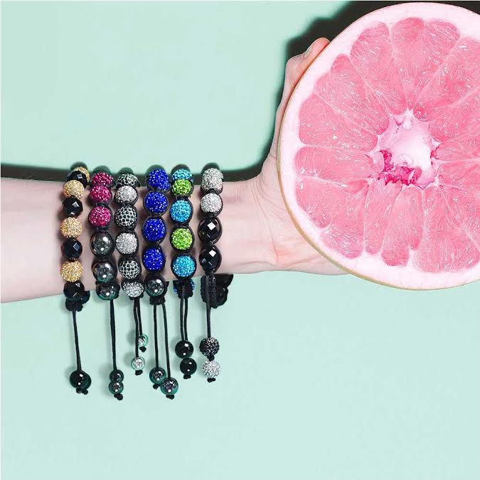 Pave Crystal Disco Ball Strand Bracelet Gold Tone - Image 9