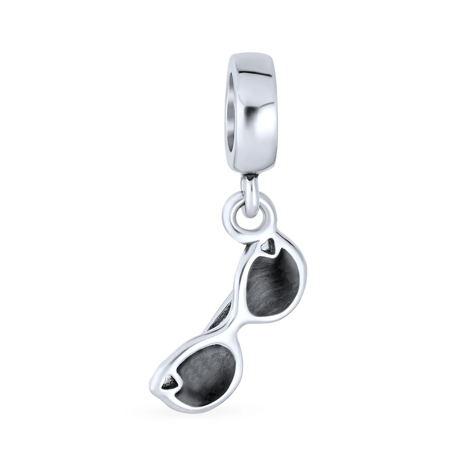 Set of 2 Black Movie Star Sunglasses & Cactus Charm Bead Sterling Silver Fits European Bracelet - Image 5