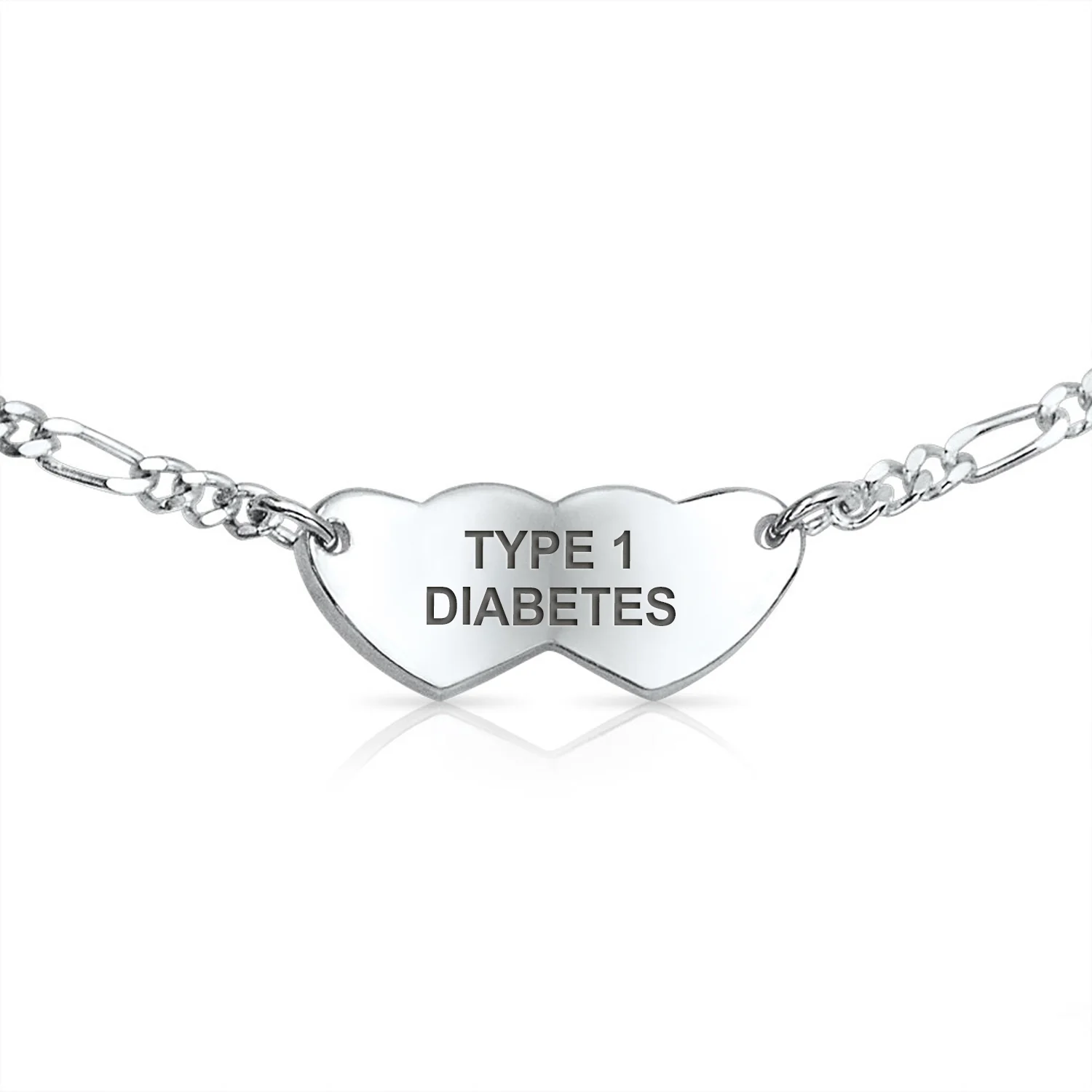 Dainty Heart Shape Red Medical Identification Blank ID Bracelet .925 Sterling Silver Wrist 6 -7 Inch - Image 7