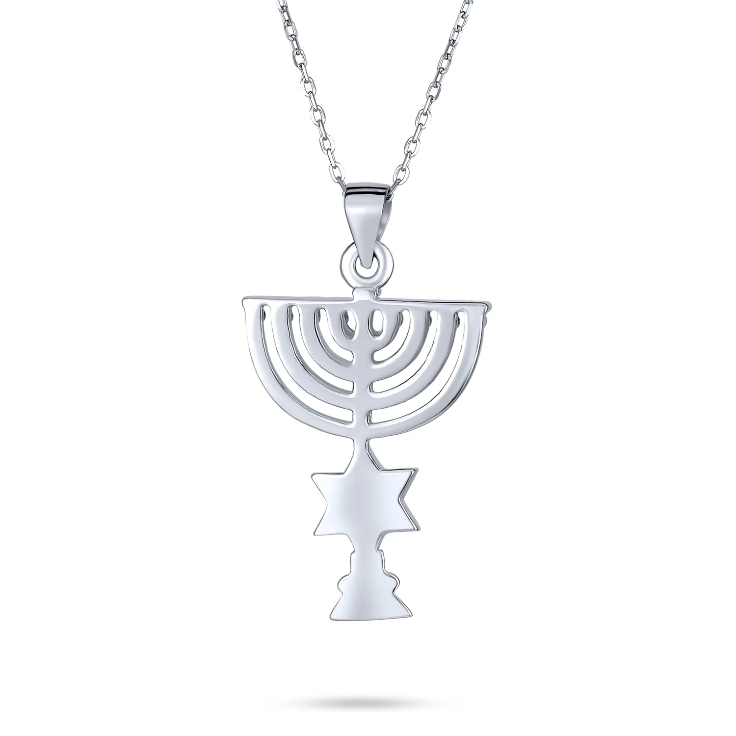 Blue Opal Judaica Star of David Pendant Necklace Bat Mitzvah - Image 4