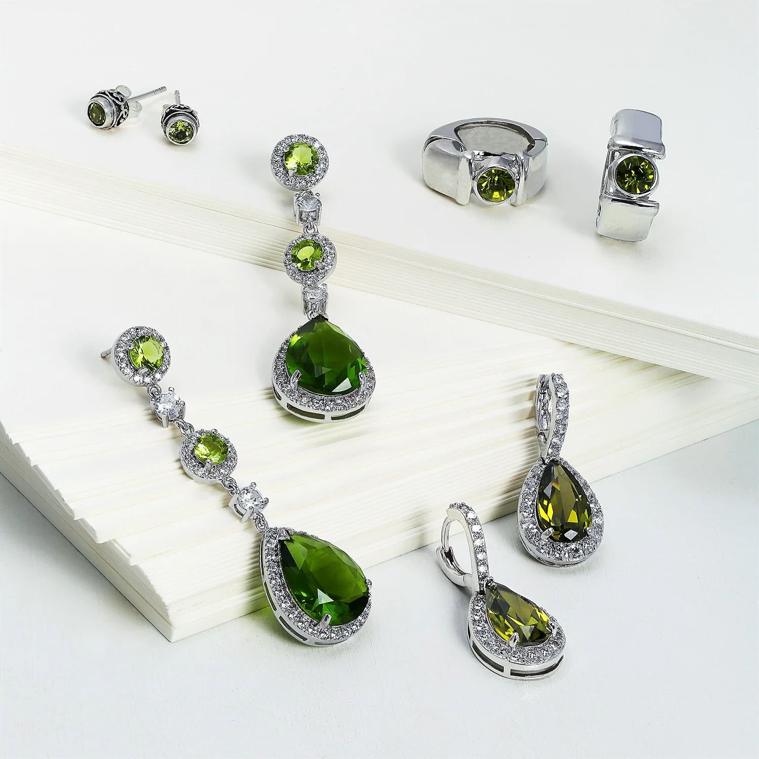 Boho Bali Birthstone Gemstone Stud Earrings Oxidized Silver - Image 21
