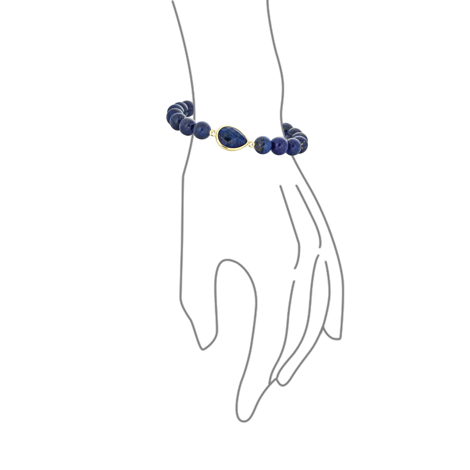 Stacking Stretch Bracelet Lapis Amethyst Turquoise Hearts - Image 7