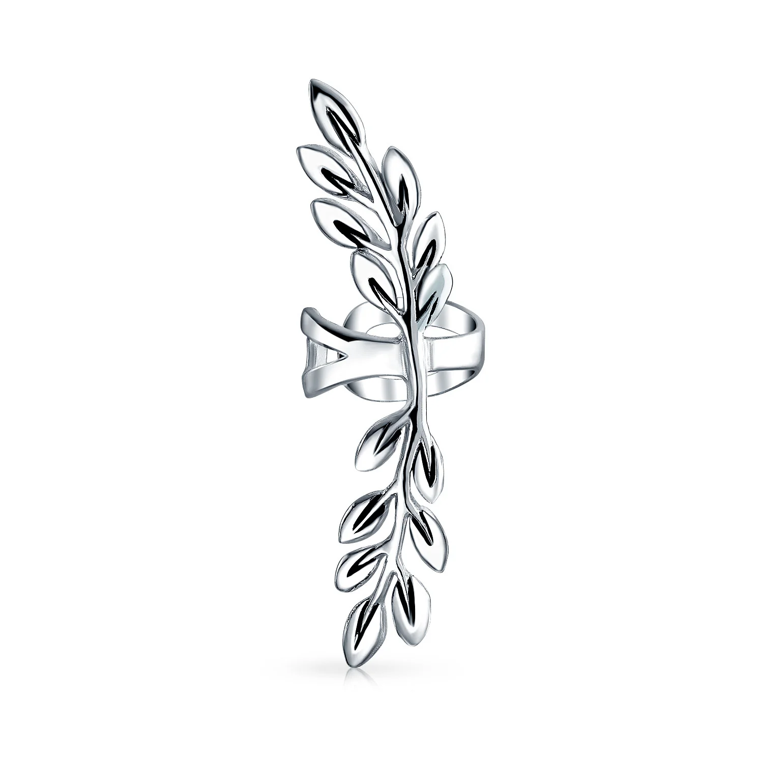 Climber Cartilage Leaf Ear Cuffs Wrap For Non Pierced Earrings .925 Sterling Silver - Image 2