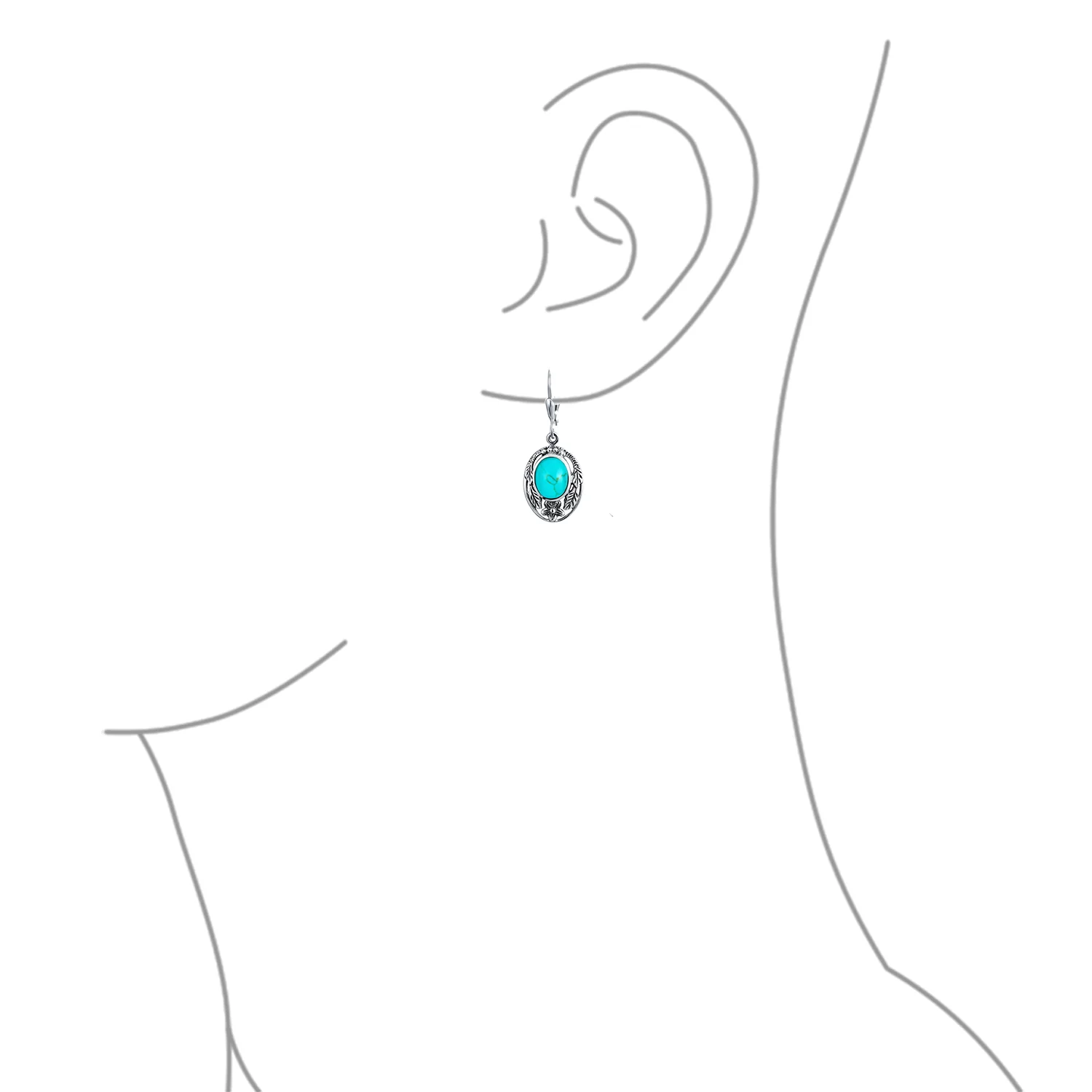Western Style Floral Bezel Set Pink Orange Coral Dangle Earrings .925 Sterling Silver - Image 9