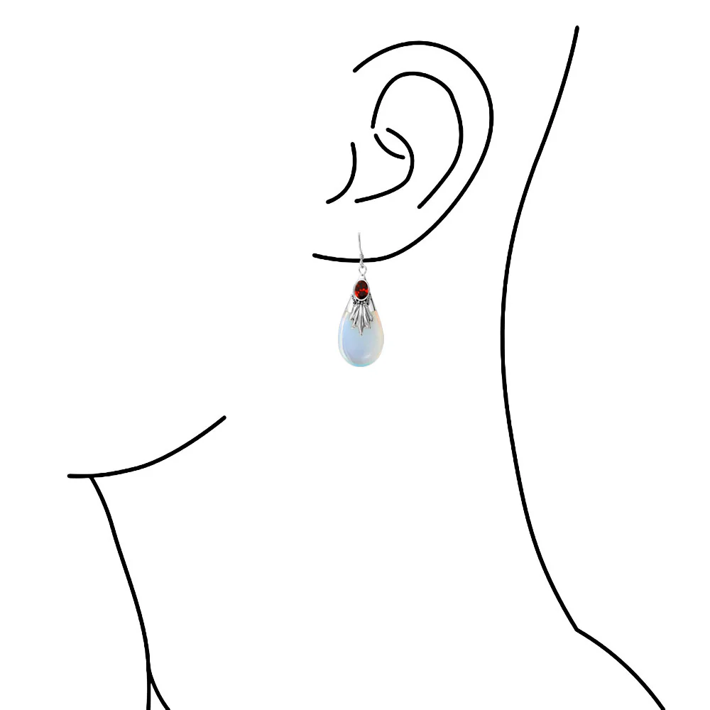 Boho Vintage CZ Gemstone Dangle Chandelier Earrings - Image 7
