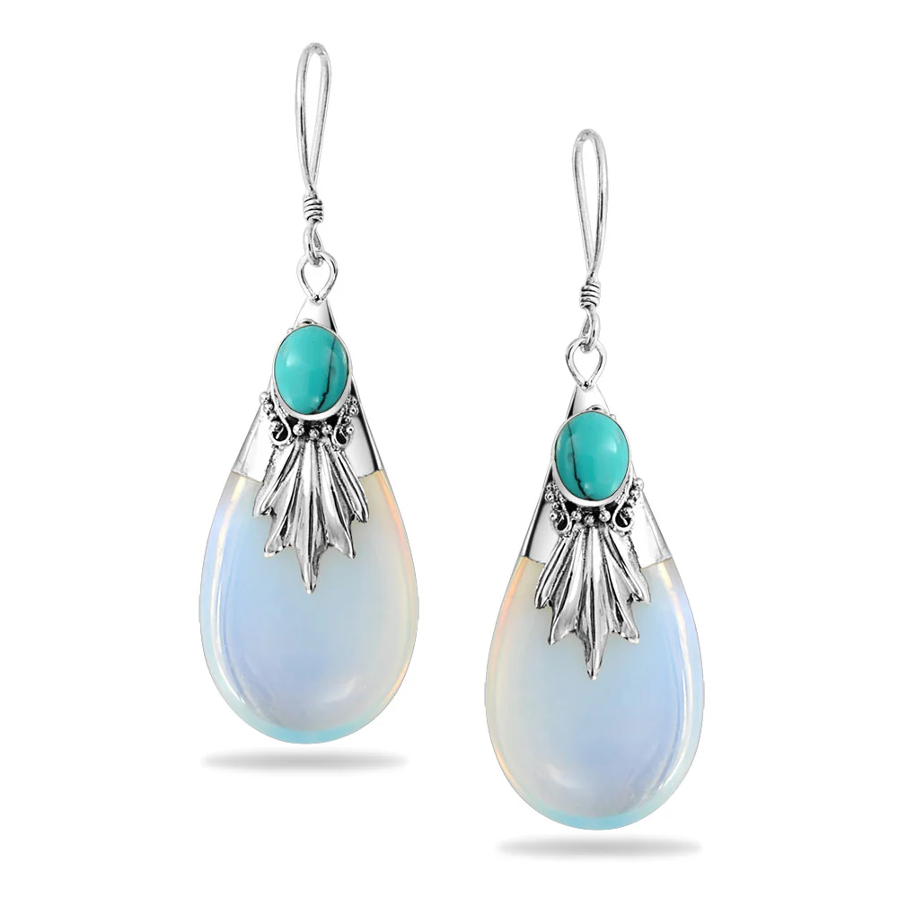 Boho Vintage CZ Gemstone Dangle Chandelier Earrings - Image 9