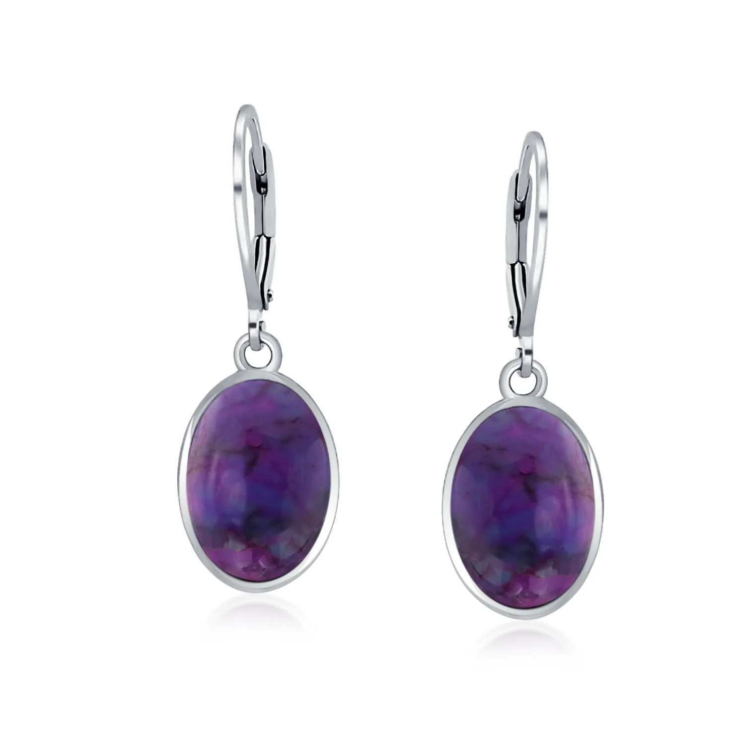 3.2CT Oval Green Jade Drop Earrings Scroll Bezel Set Edge .925 Sterling Silver Lever-back - Image 12