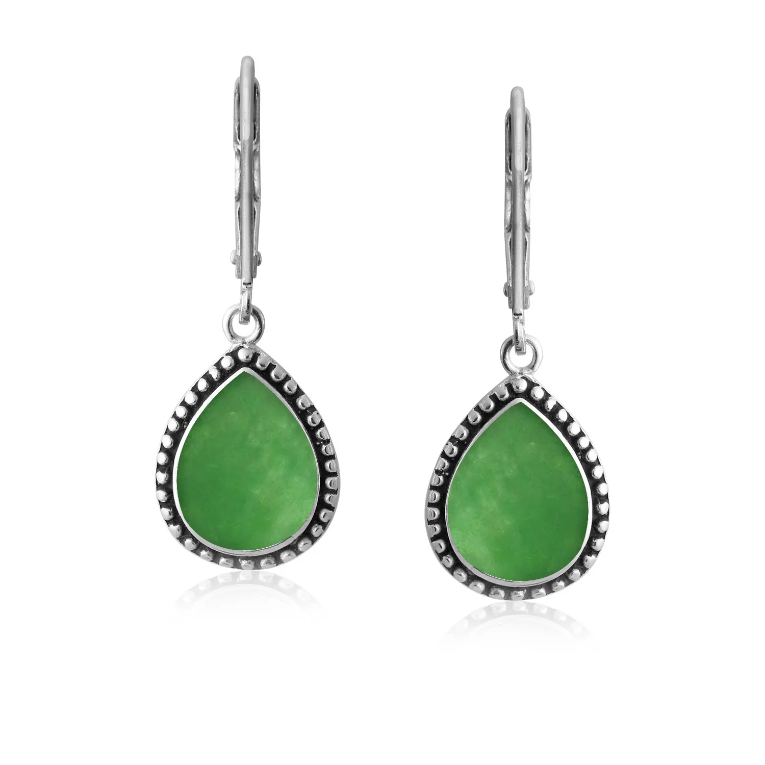 Boho Western Milgrain Gemstone Dangle Earrings Lapis - Image 9