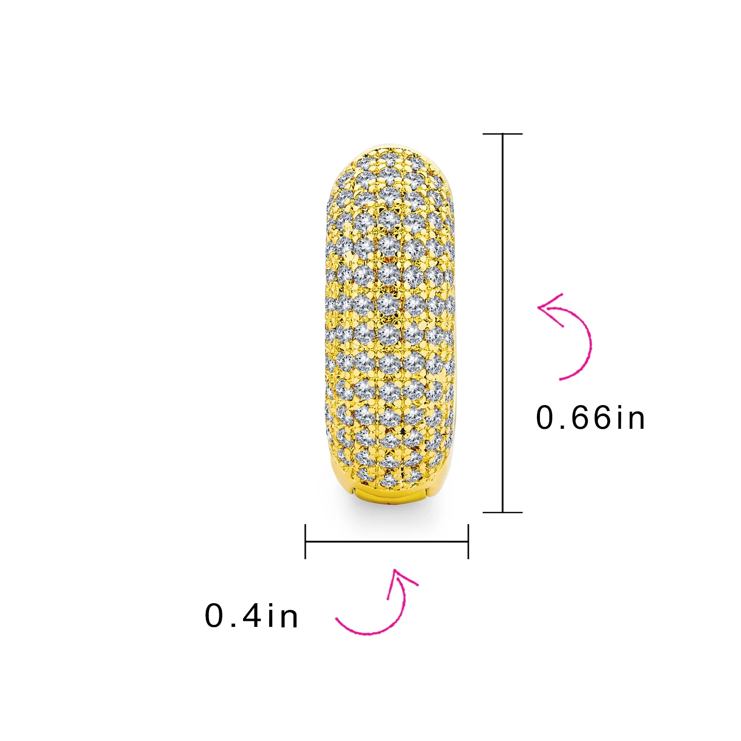 Bridal CZ Micro Pave Slender Huggie Hoop Earrings - Image 7