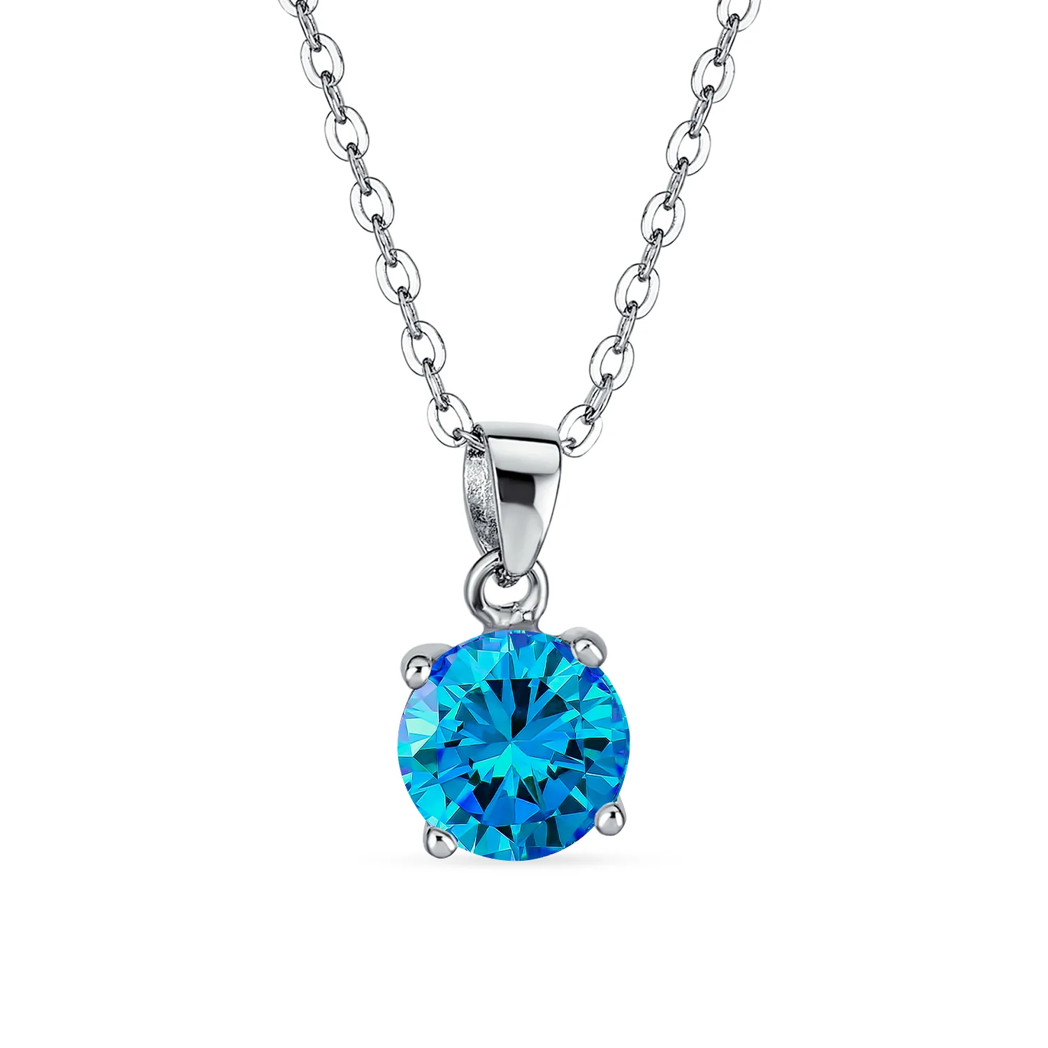 4CTW Round Yellow CZ Solitaire Stud Earrings & Pendant Necklace Set .925 Sterling Silver - Image 13