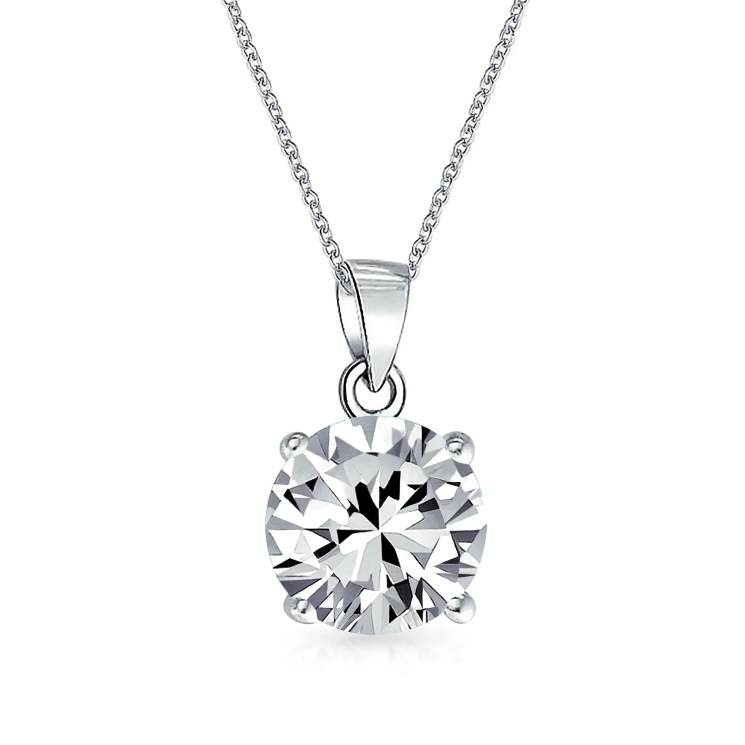 4CTW Round Yellow CZ Solitaire Stud Earrings & Pendant Necklace Set .925 Sterling Silver - Image 30