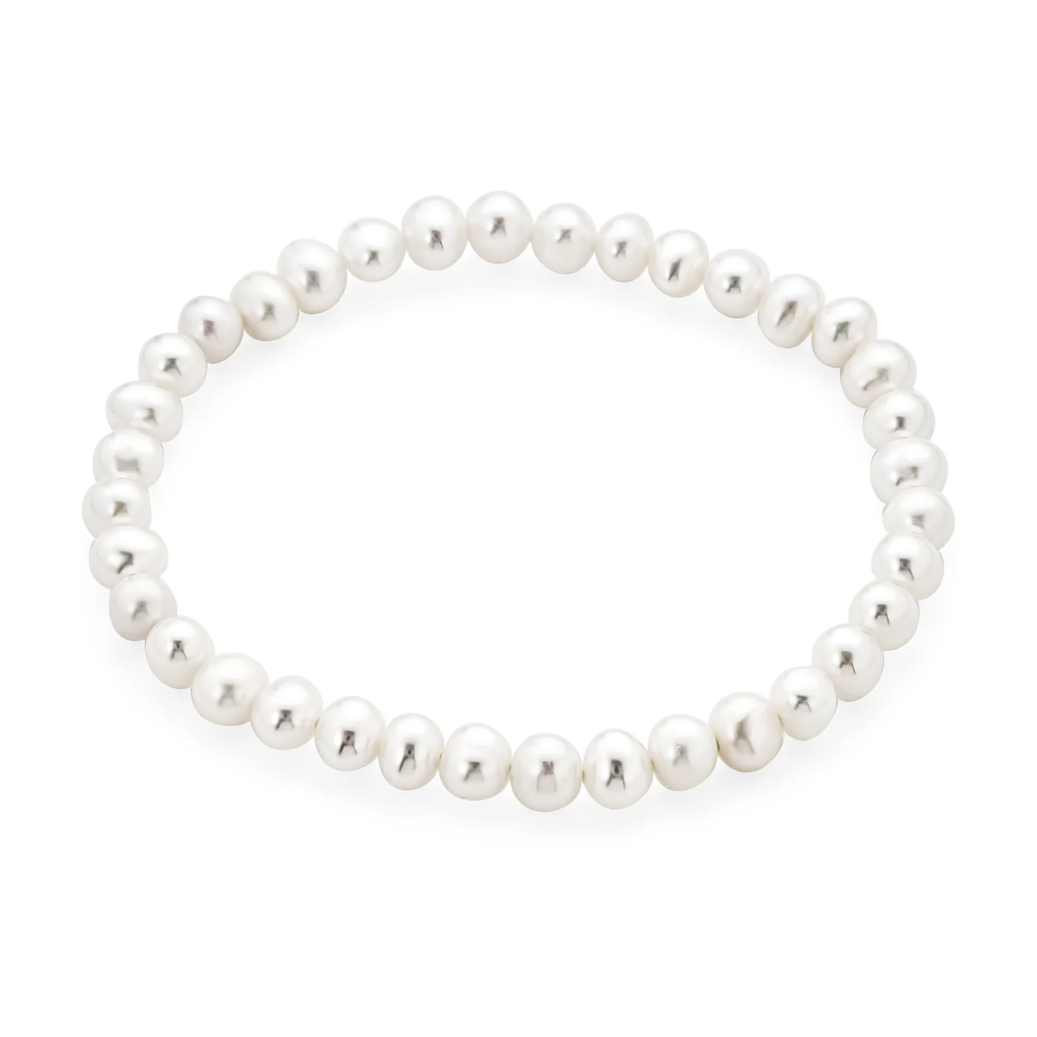 Classic Freshwater Cultured Pink Pearl Stretch Bracelet Stackable Strand 8MM