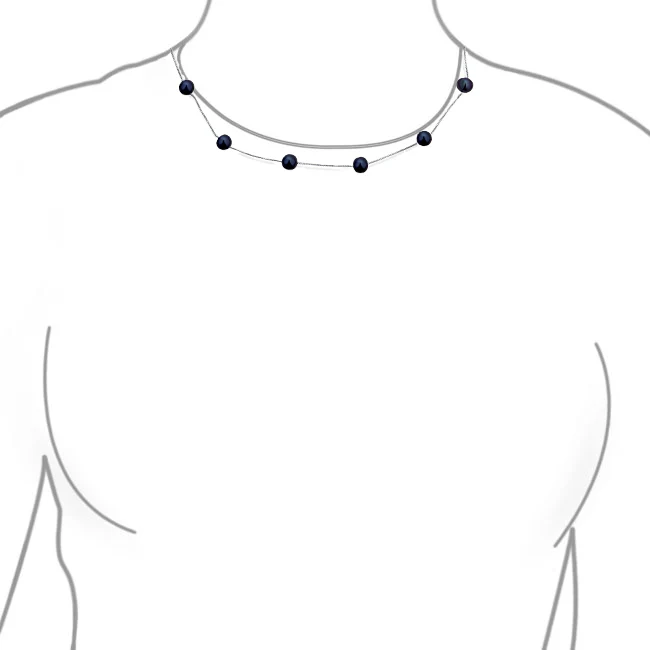 Bridal Tin Cup Freshwater Cultured Pearl Chain Station Necklace Sterling Silver - Image 14