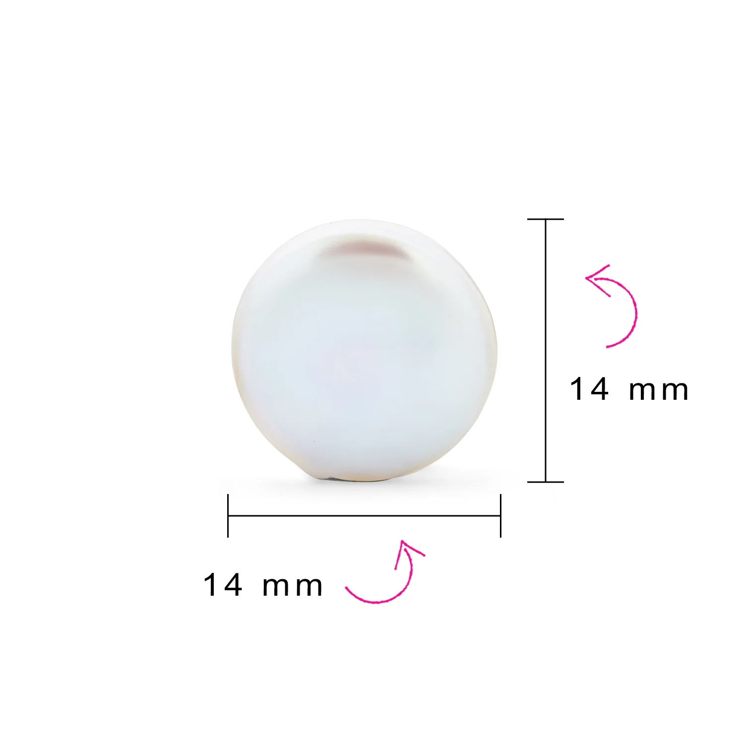 Bridal White Biwa Coin Pearl Clip-On Earrings Non-Pierced - Image 4