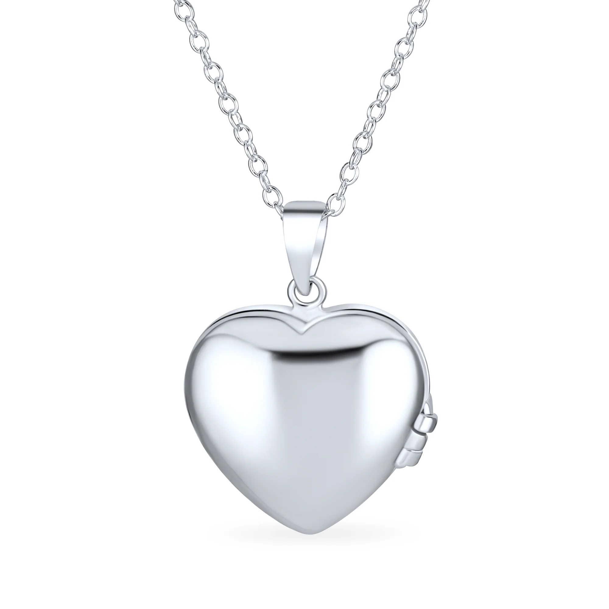 Butterfly Marcasite Pink CZ Heart Locket Necklace Rose Gold Sterling Silver - Image 3