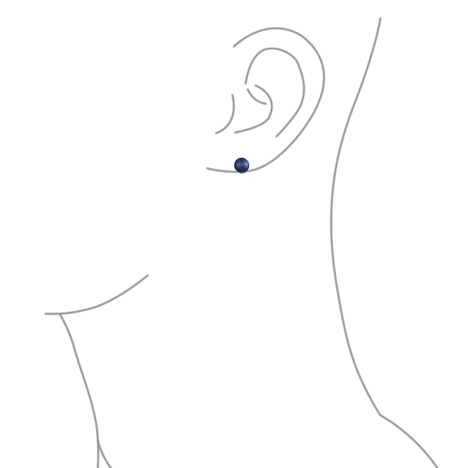 Button Style Freshwater Pearl Clip-On Earrings Sterling Silver Non-Pierced Ears - Image 16