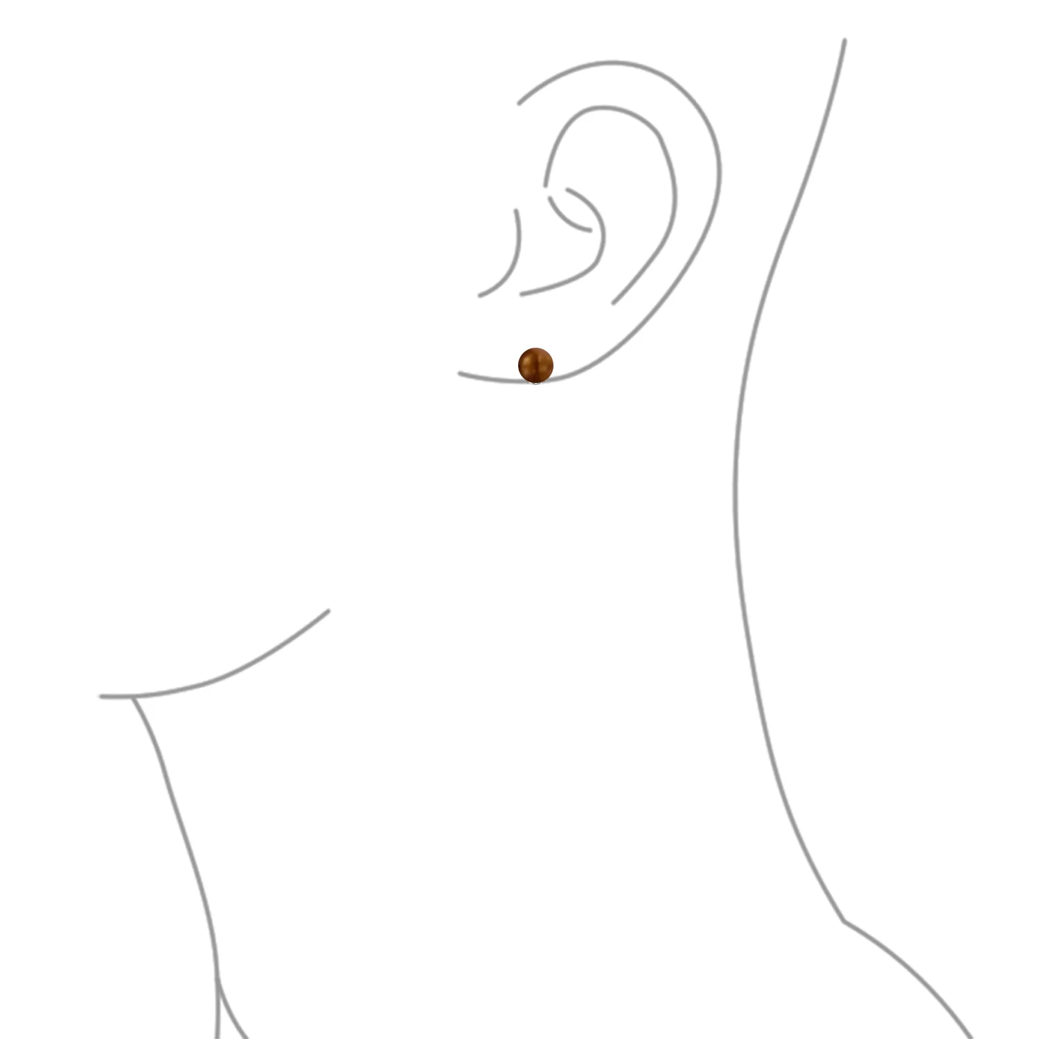 Button Style Freshwater Pearl Clip-On Earrings Sterling Silver Non-Pierced Ears - Image 20