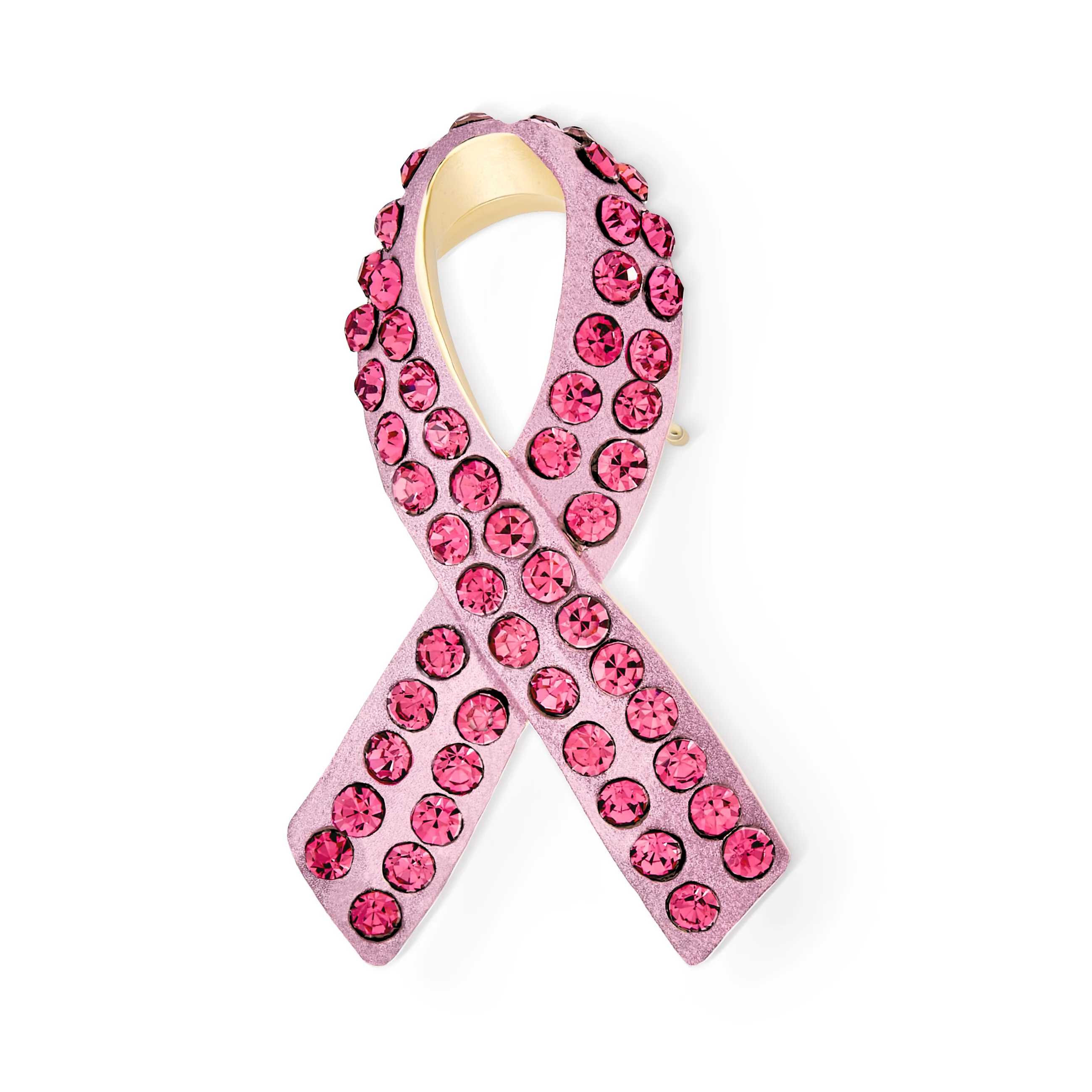 Set of 3 Cancer Awareness Brooche Pin Pink Crystal Enamel Support Symbol Jewelry - Image 4