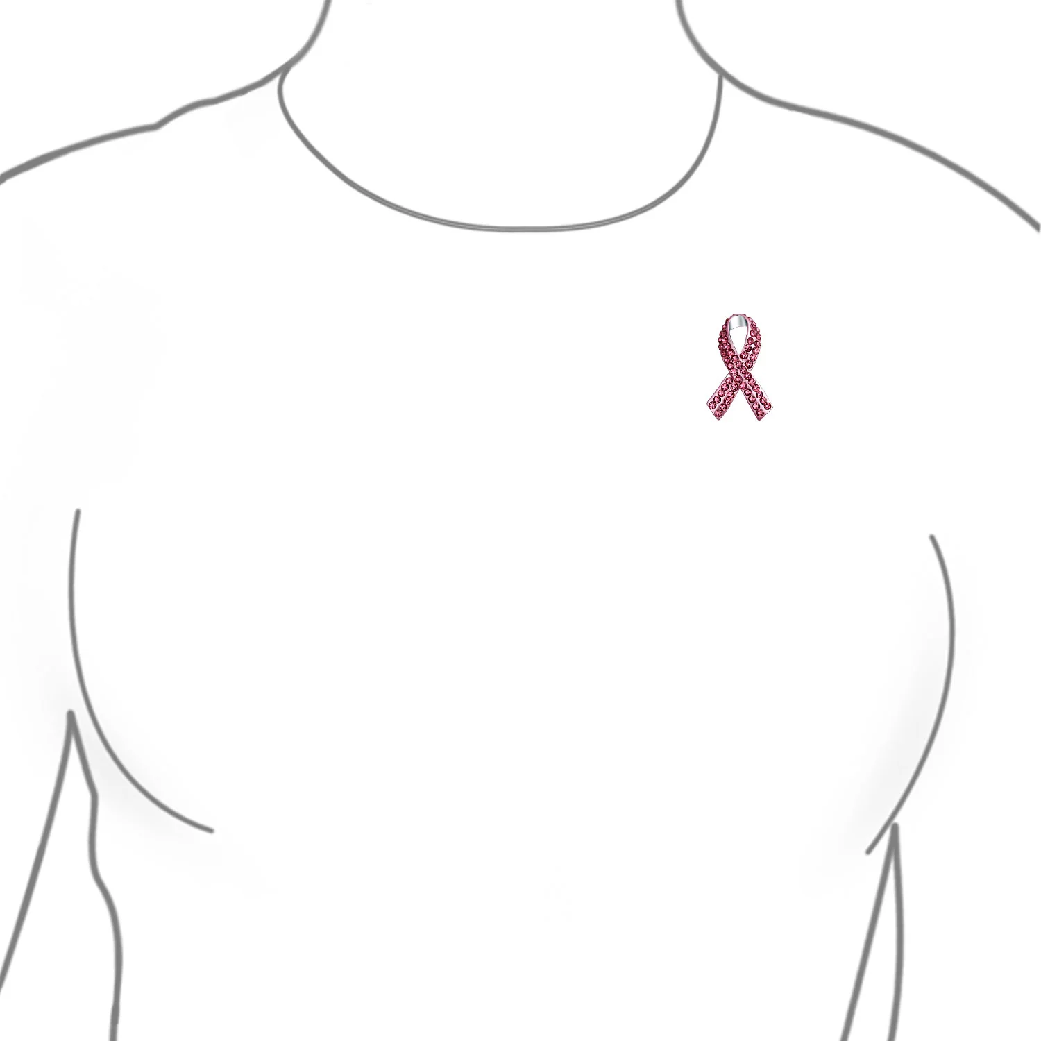 Set of 3 Cancer Awareness Brooche Pin Pink Crystal Enamel Support Symbol Jewelry - Image 8