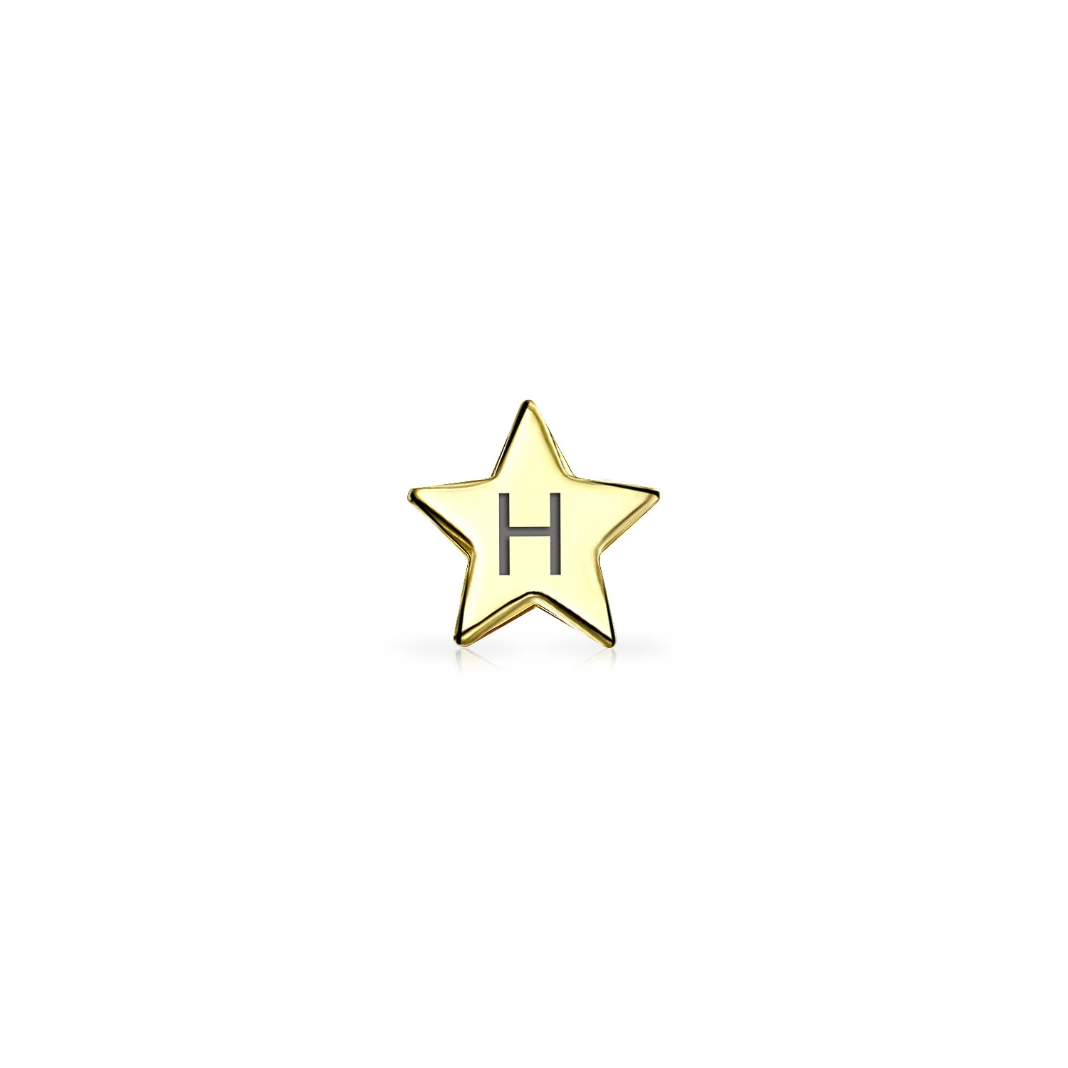Minimalist Alphabet Cartilage Ear Stud Earrings 14K Gold USA Patriotic Design - Image 34